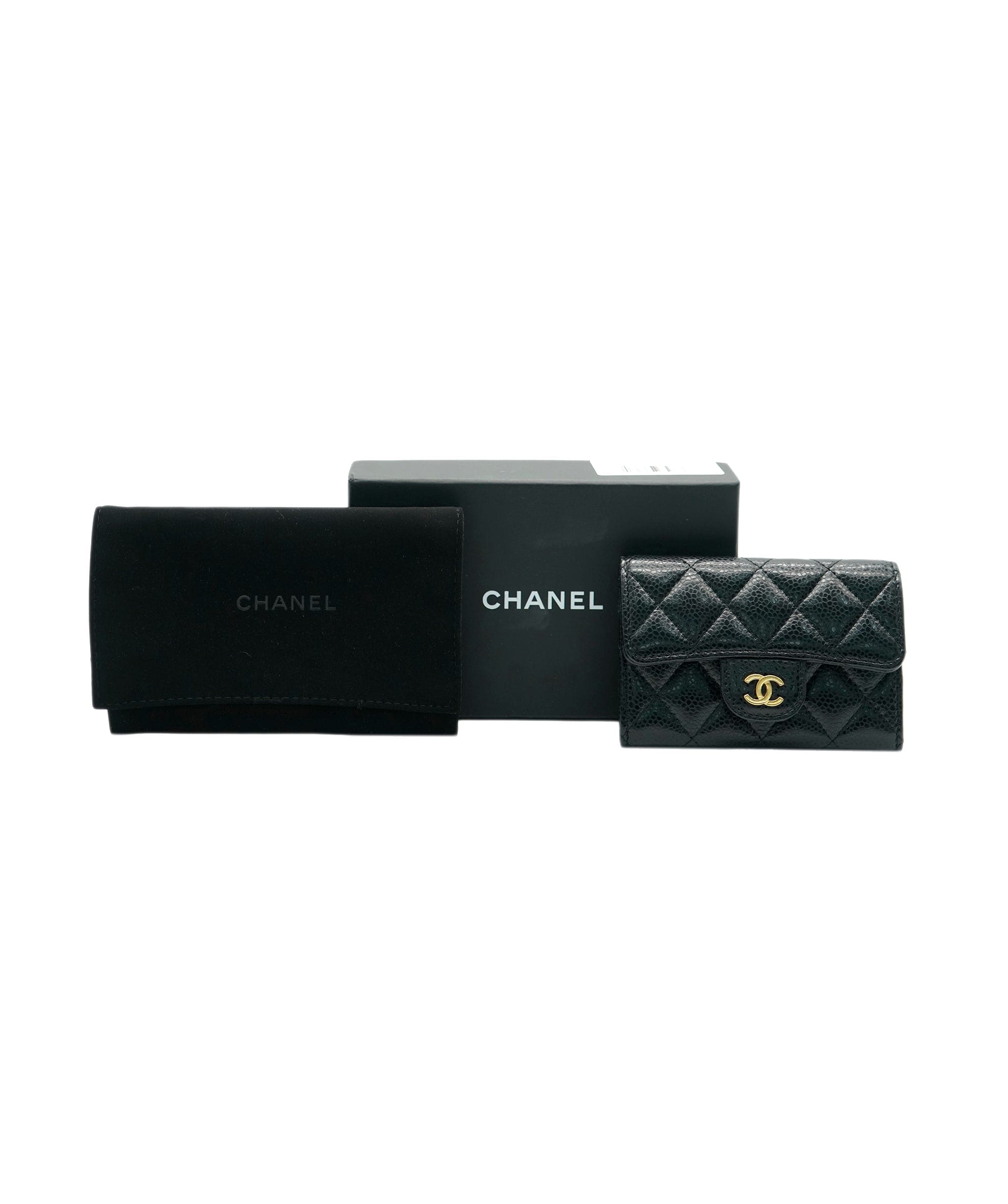 Chanel Chanel black caviar cardholder with GHW - AJC0467