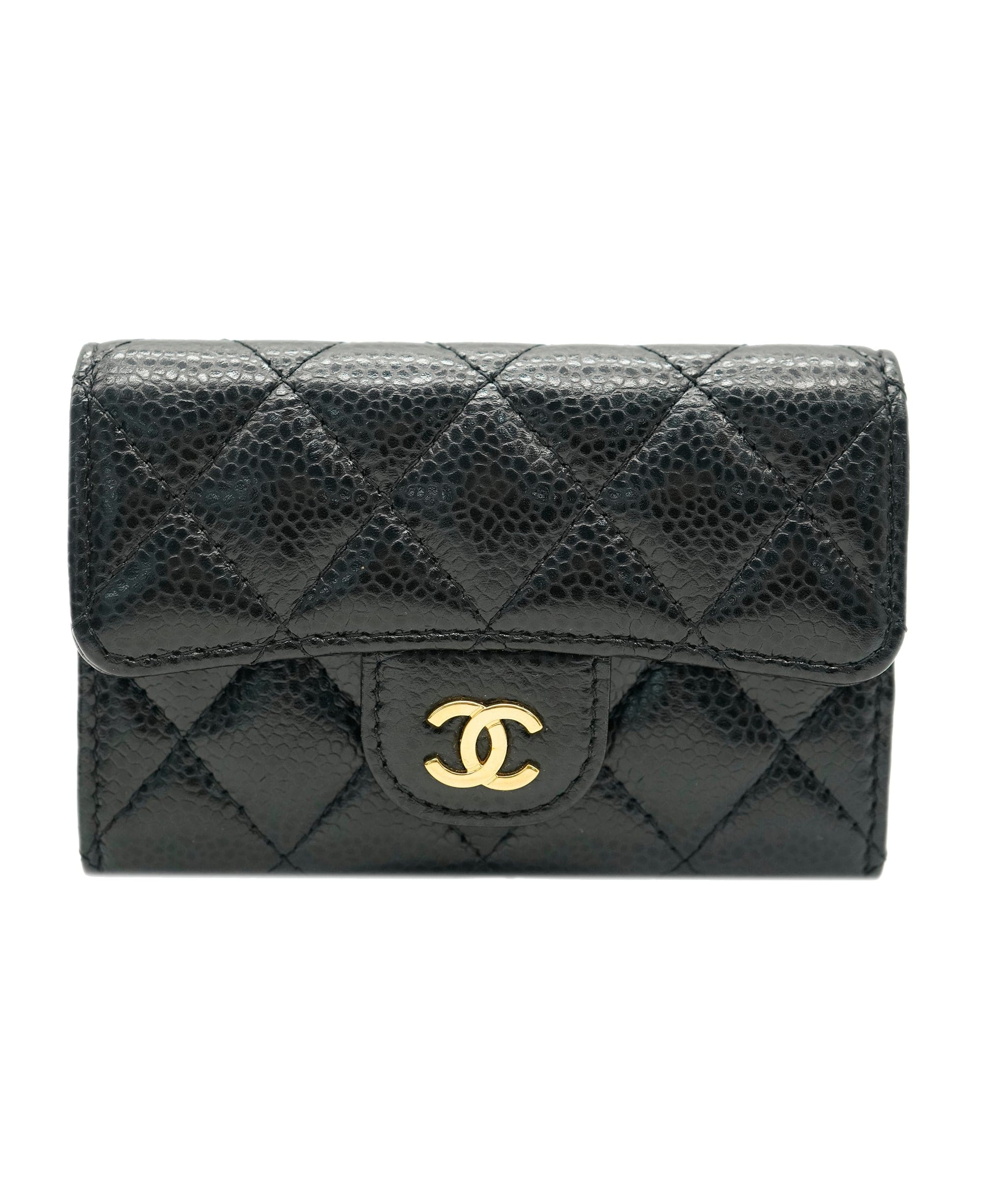 Chanel Chanel black caviar cardholder with GHW - AJC0467