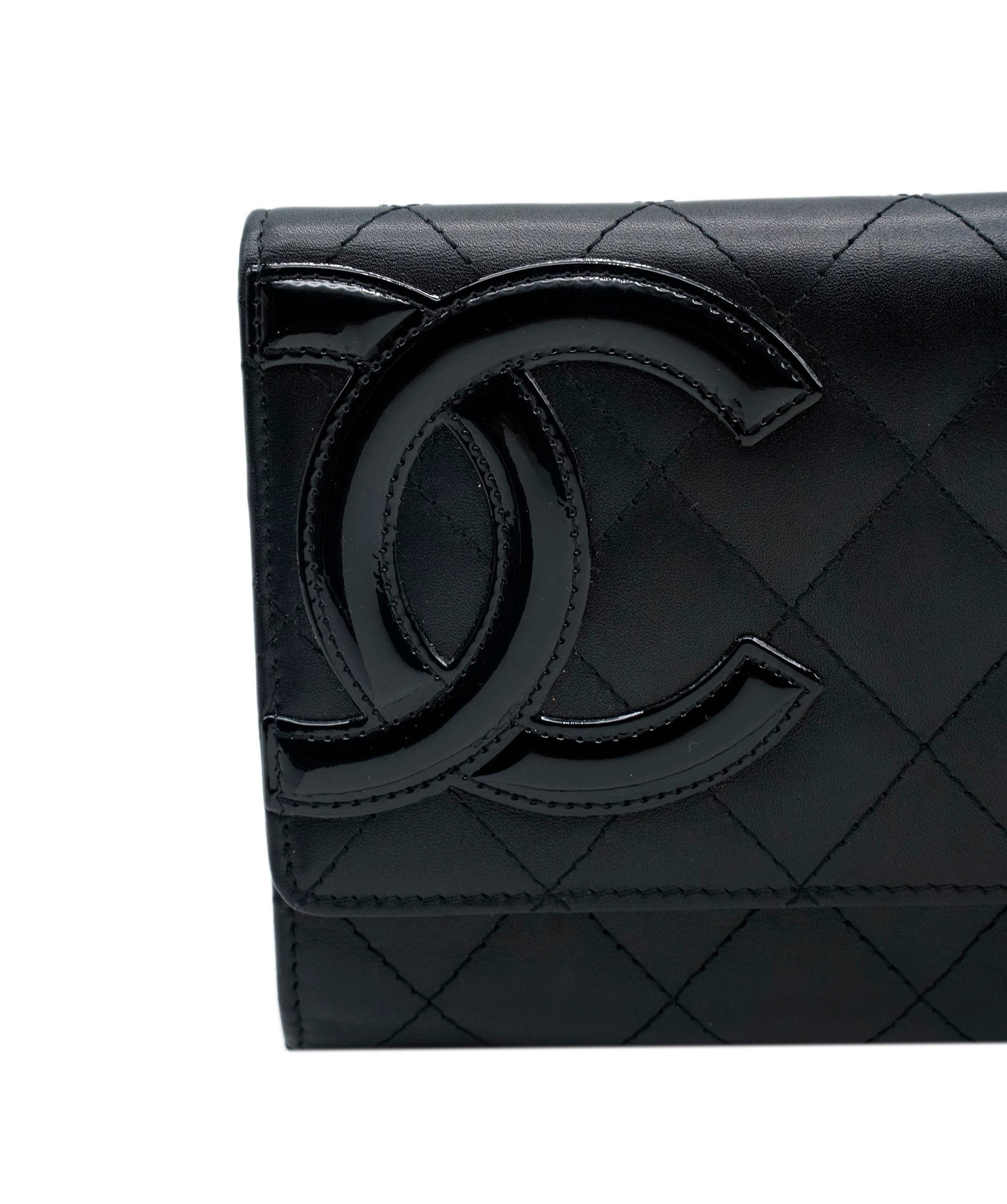 Chanel Chanel Black Lambskin Ligne Cambon Wallet  ASC4268