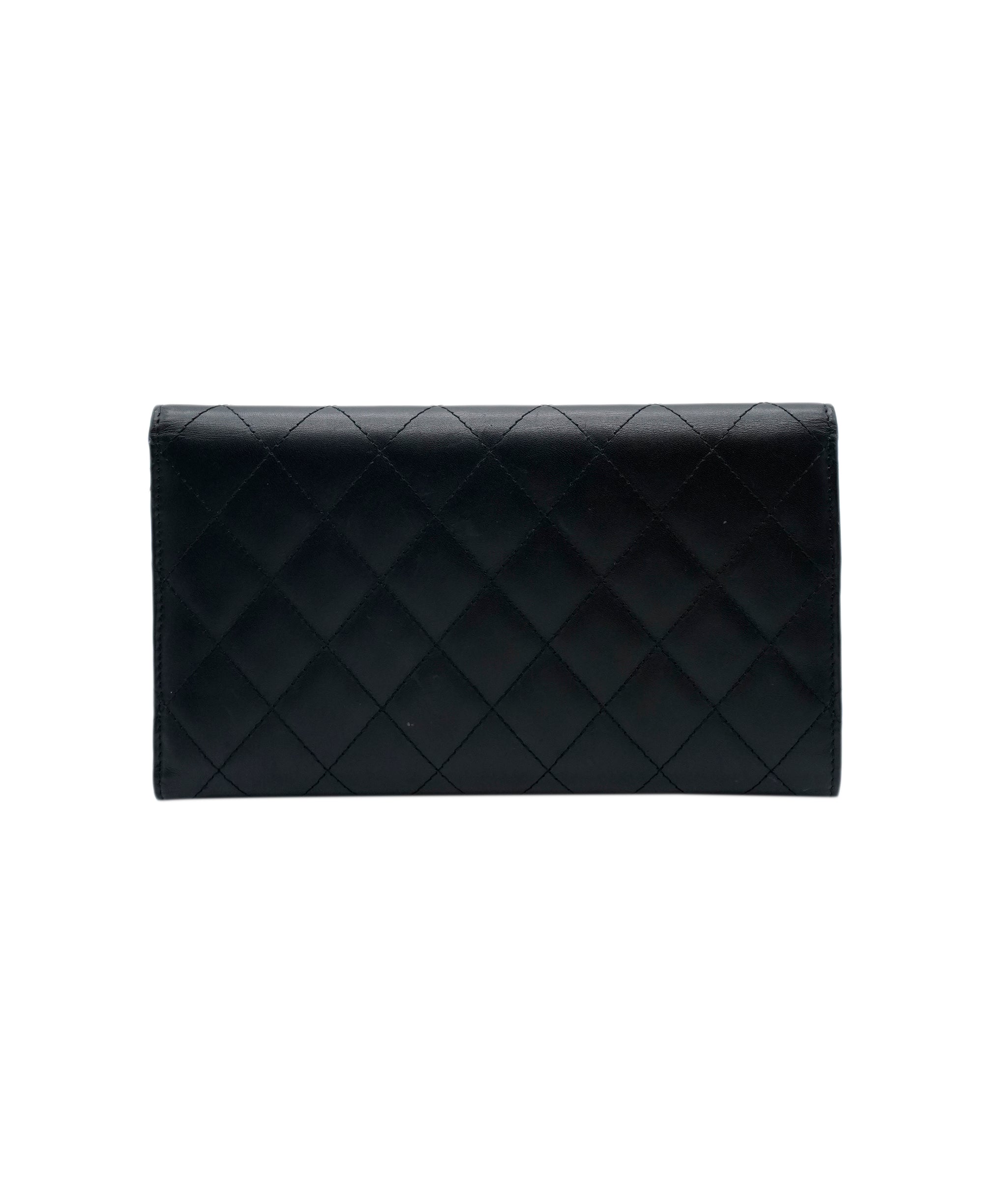 Chanel Chanel Black Lambskin Ligne Cambon Wallet  ASC4268