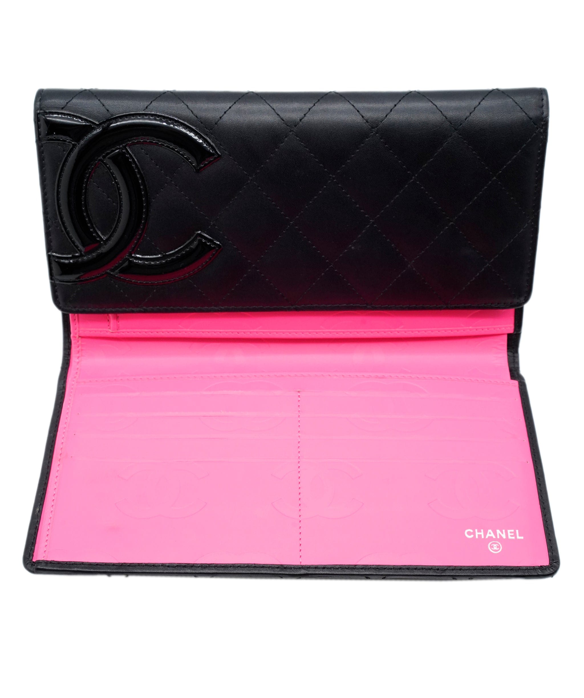 Chanel Chanel Black Lambskin Ligne Cambon Wallet  ASC4268