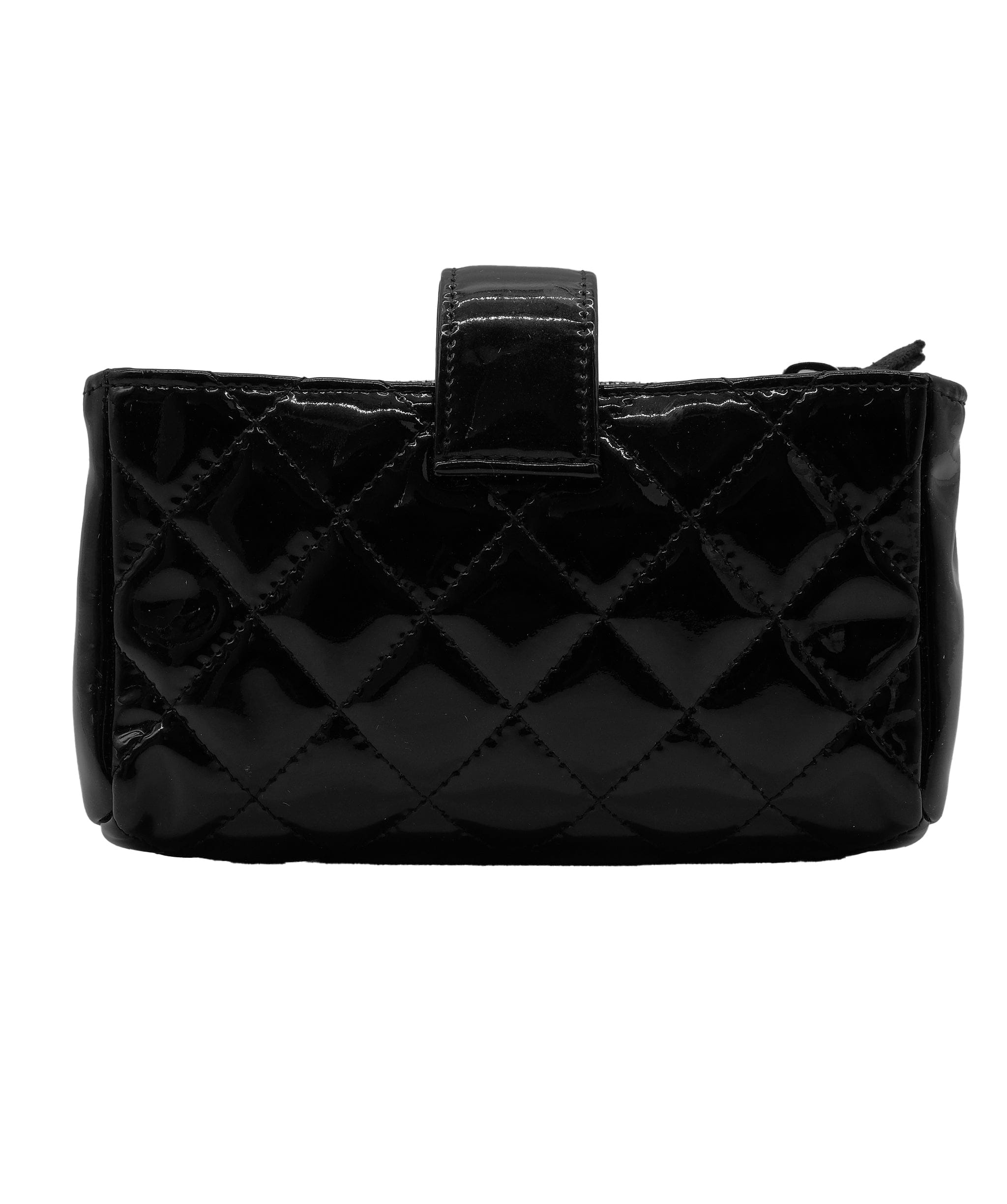 Chanel Chanel Black Patent Phone Pouch RJC2754