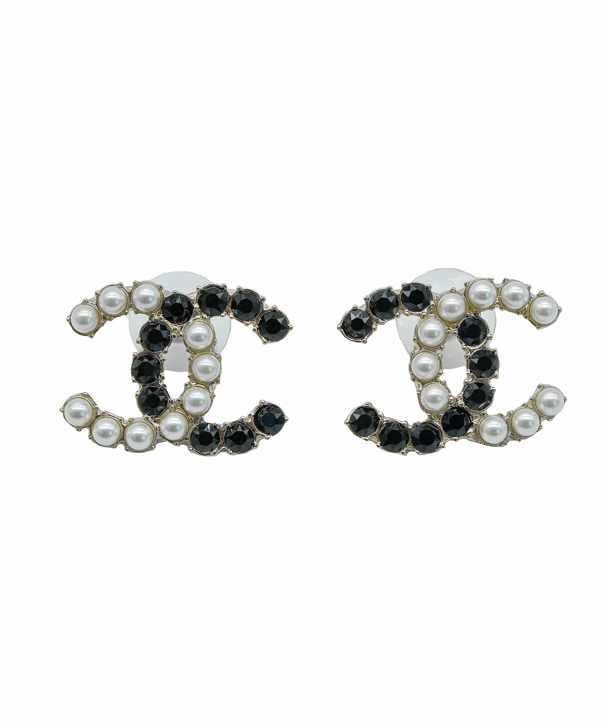 Chanel Chanel Black & White CC Earrings RJC2250