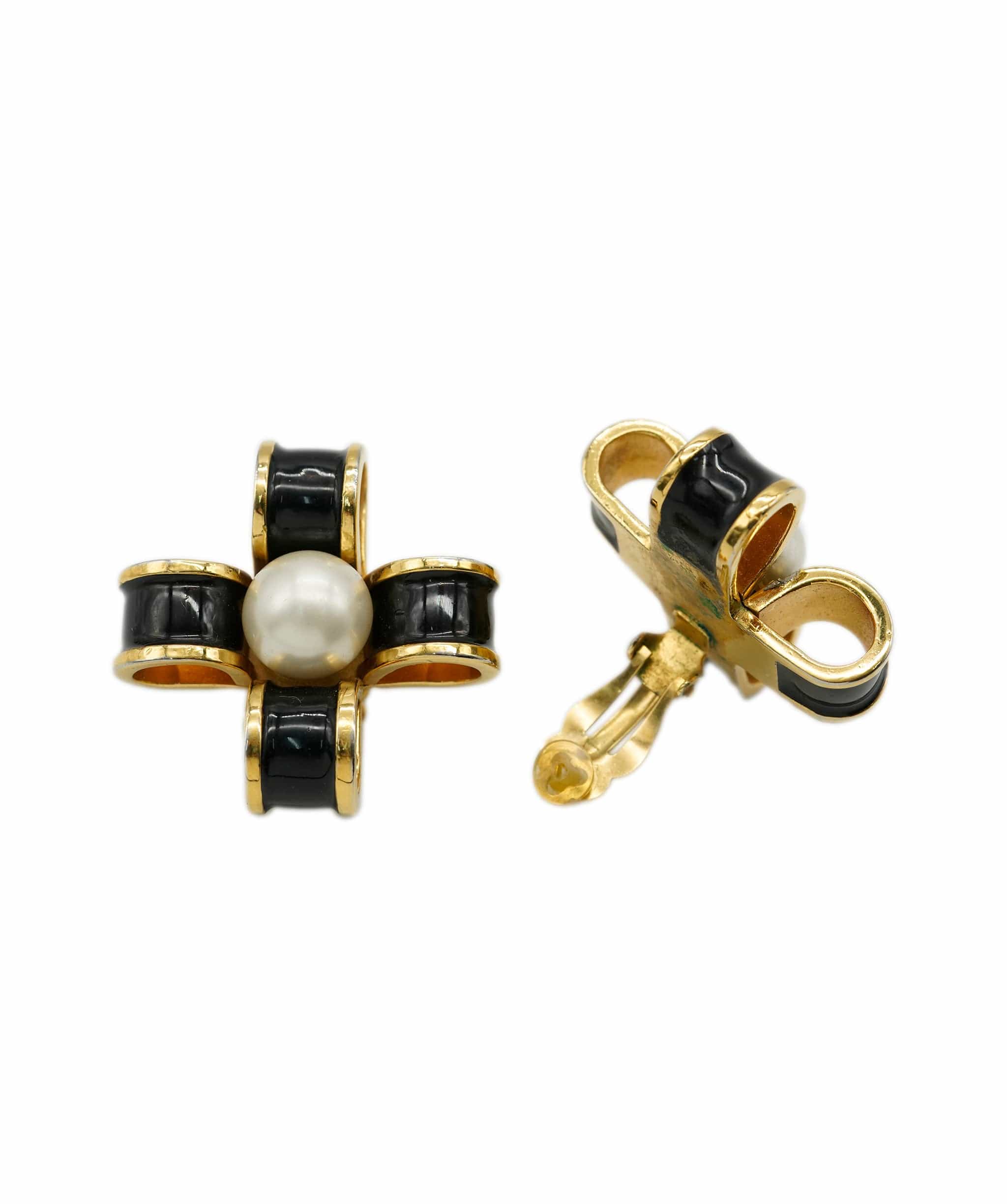 Chanel Chanel Bow annd Pearl Earrings ASC1247