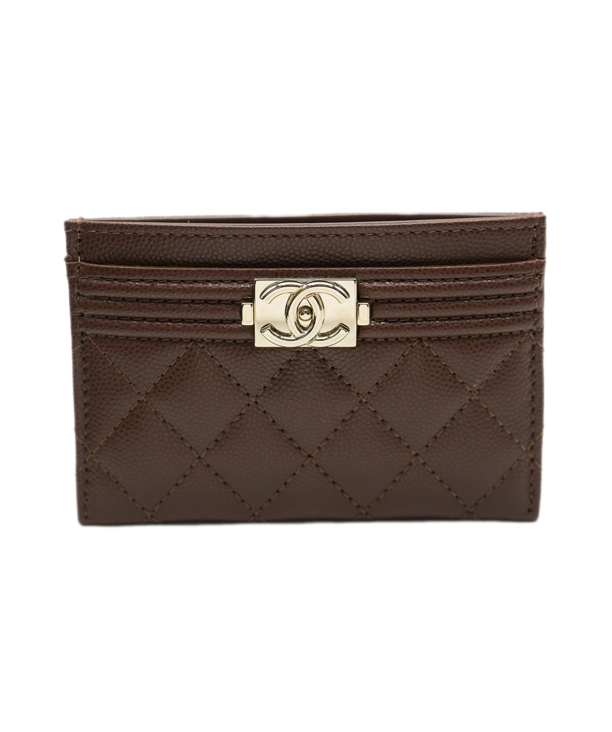 Chanel Chanel Boy Brown Caviar Cardholder UKL1290