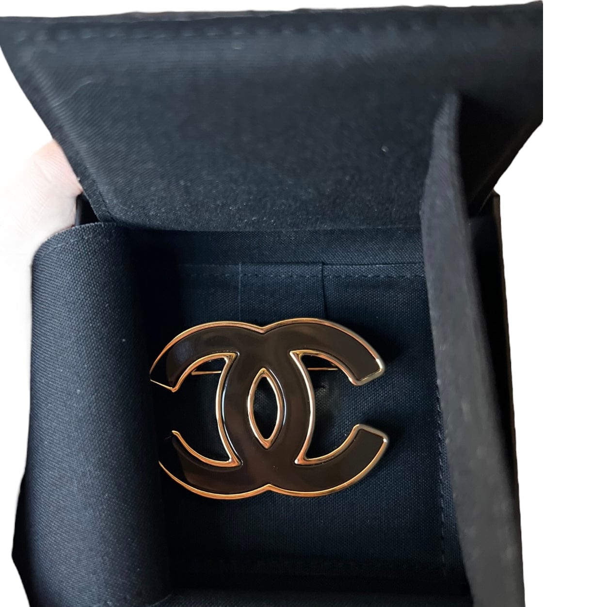 Chanel Chanel Brown Gold Brooch UKL1285