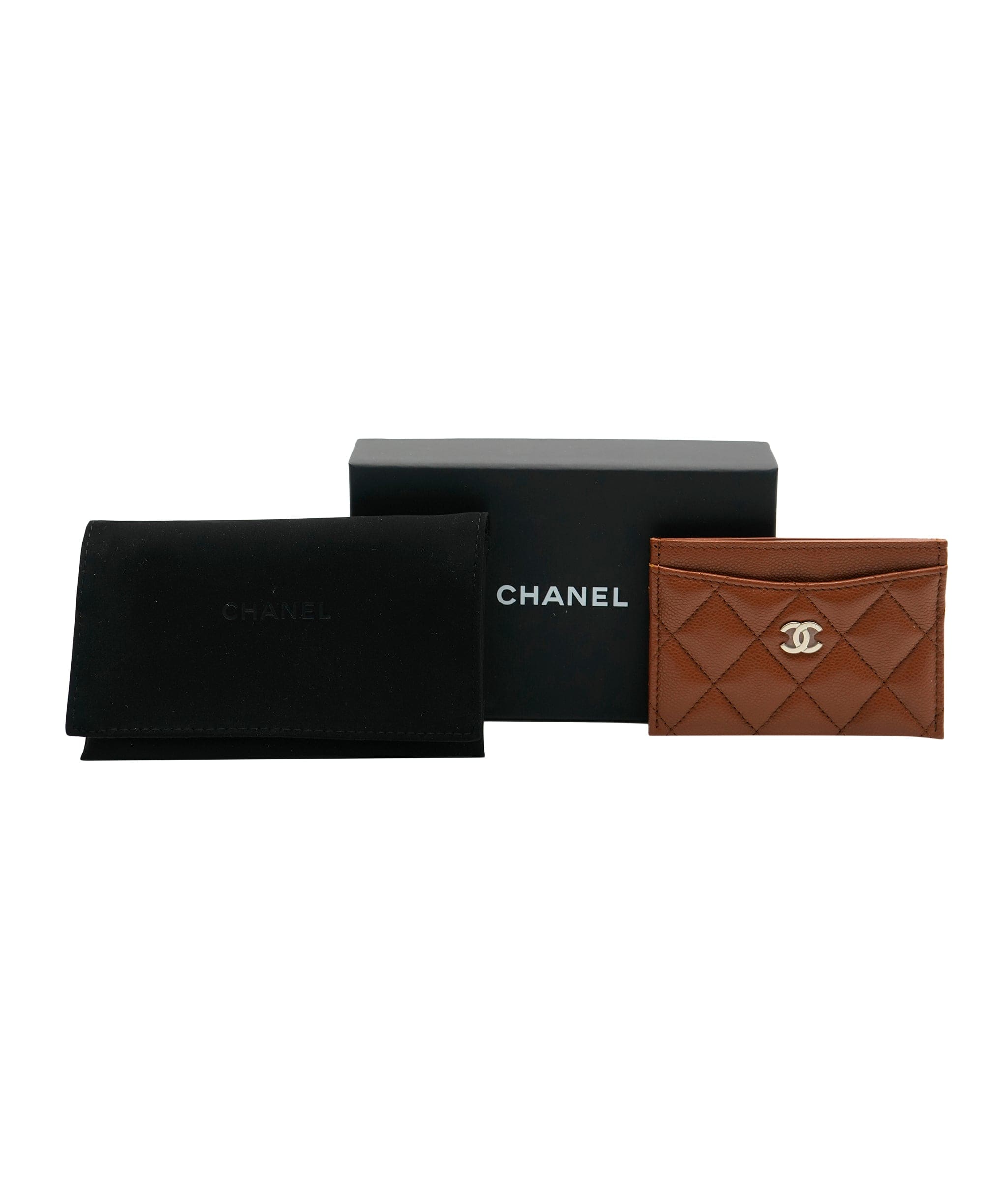 Chanel Chanel Brown Leather Card Holder  ASL9328