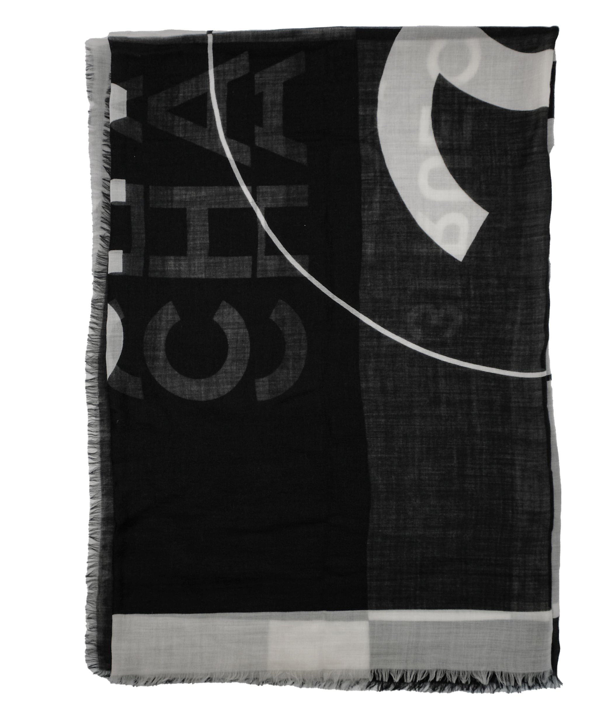 Chanel Chanel Cashmere Black & White Scarf RJC2920