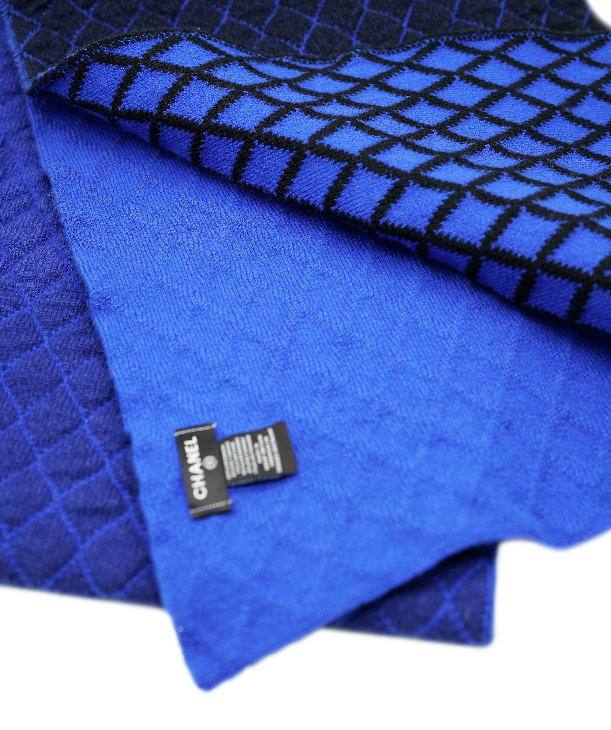 Chanel Chanel cashmere long scarf, blue ASL9897