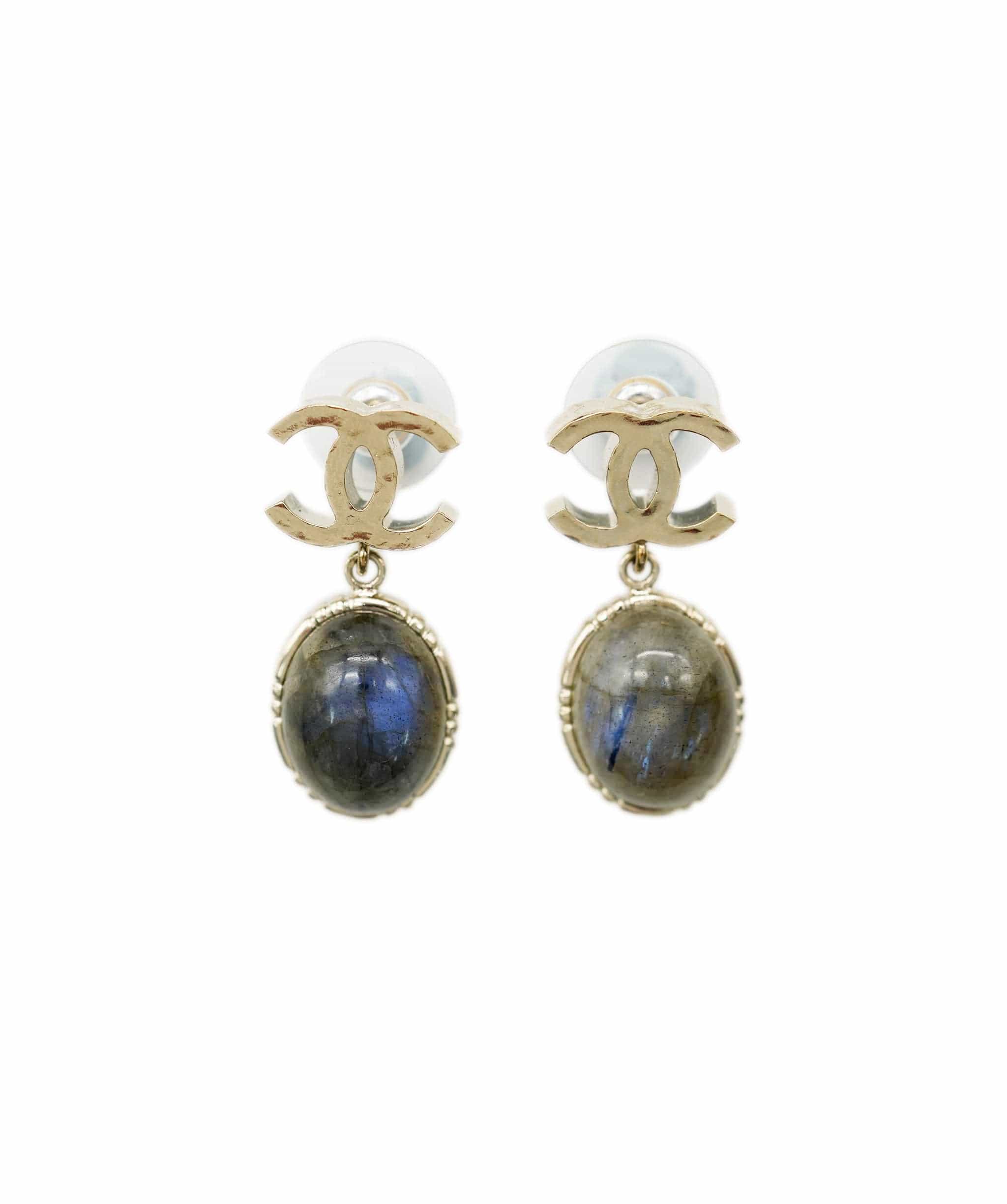 Chanel Chanel CC earrings with glass moonstone  ADC1176