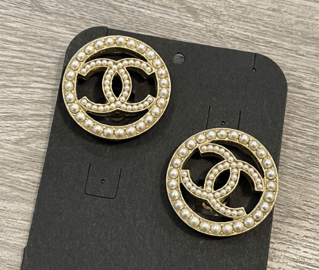 Chanel Chanel Cocomark Earrings Faux Pearl ASL8729