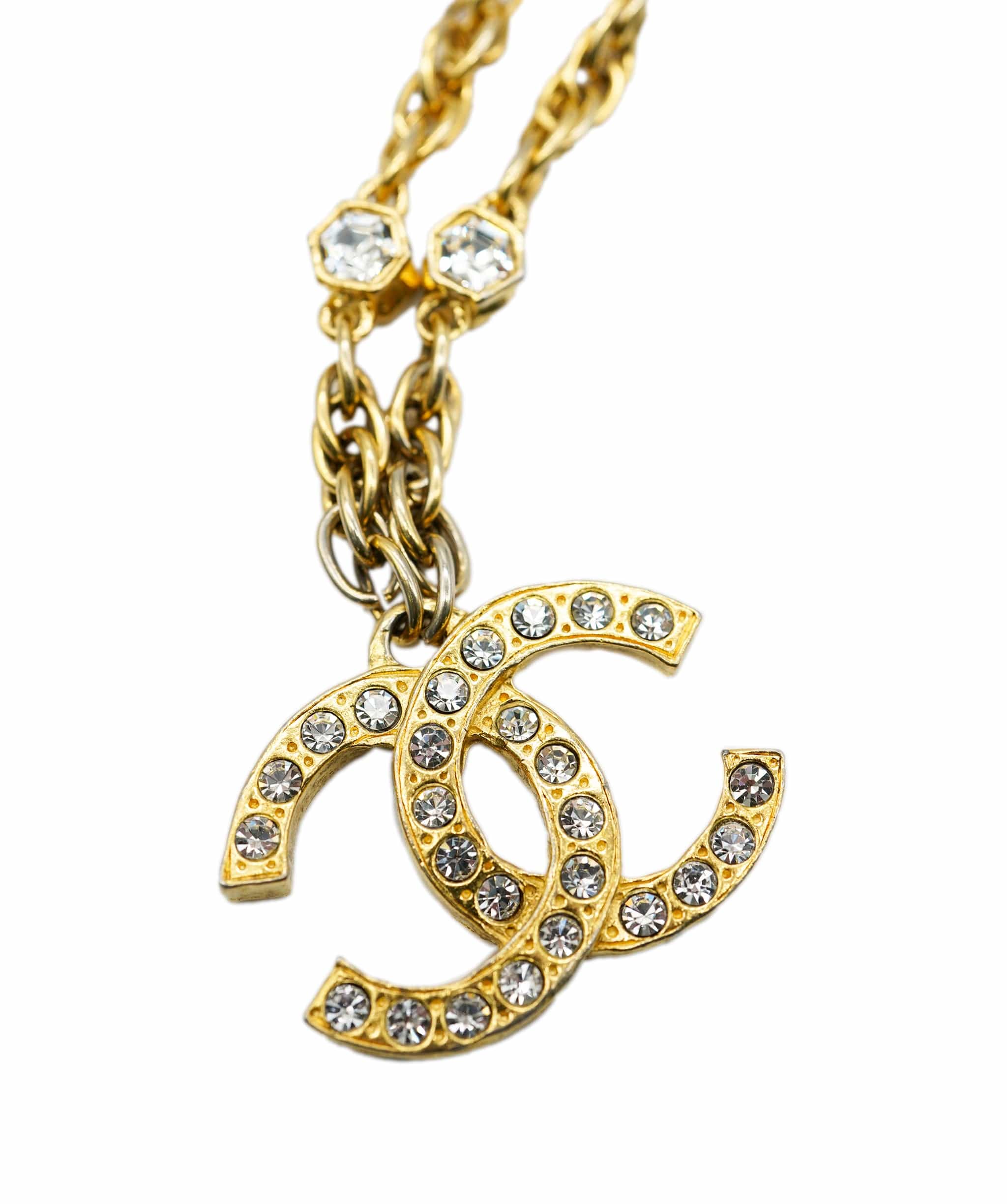 Chanel Chanel crystal CC necklace gold ASC1767