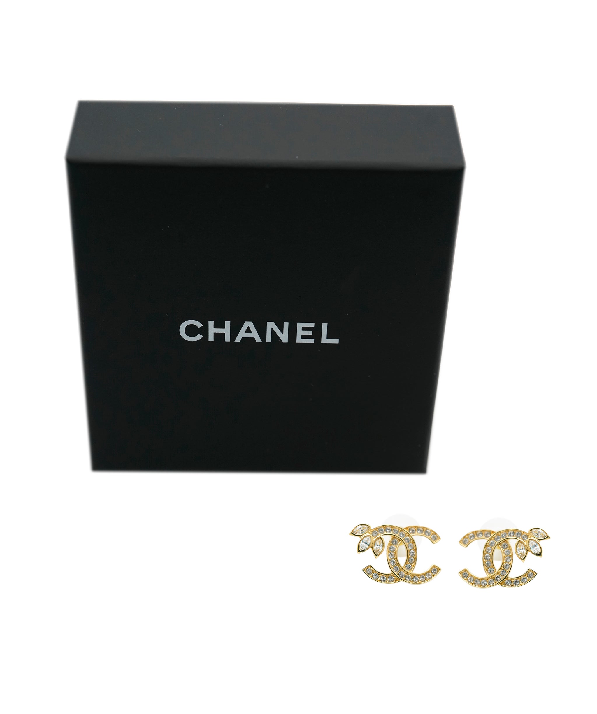 Chanel Chanel Gold cc studds with marque shape diamonte details  ASL9332