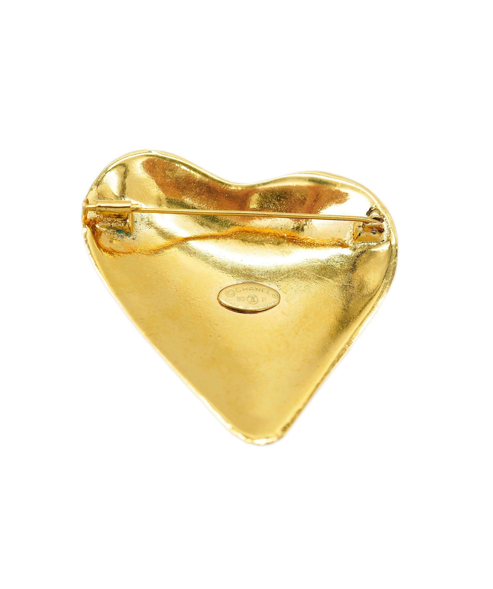 Chanel Chanel gold heart brooch