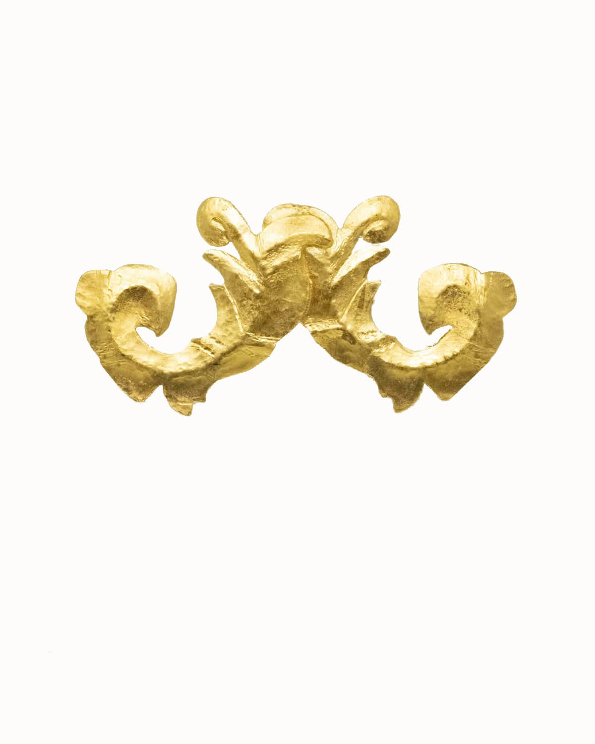 Chanel Chanel Large Gilt High Polish Acanthus Leaf Scroll Brooch Collection 24 1991 - ASL2516