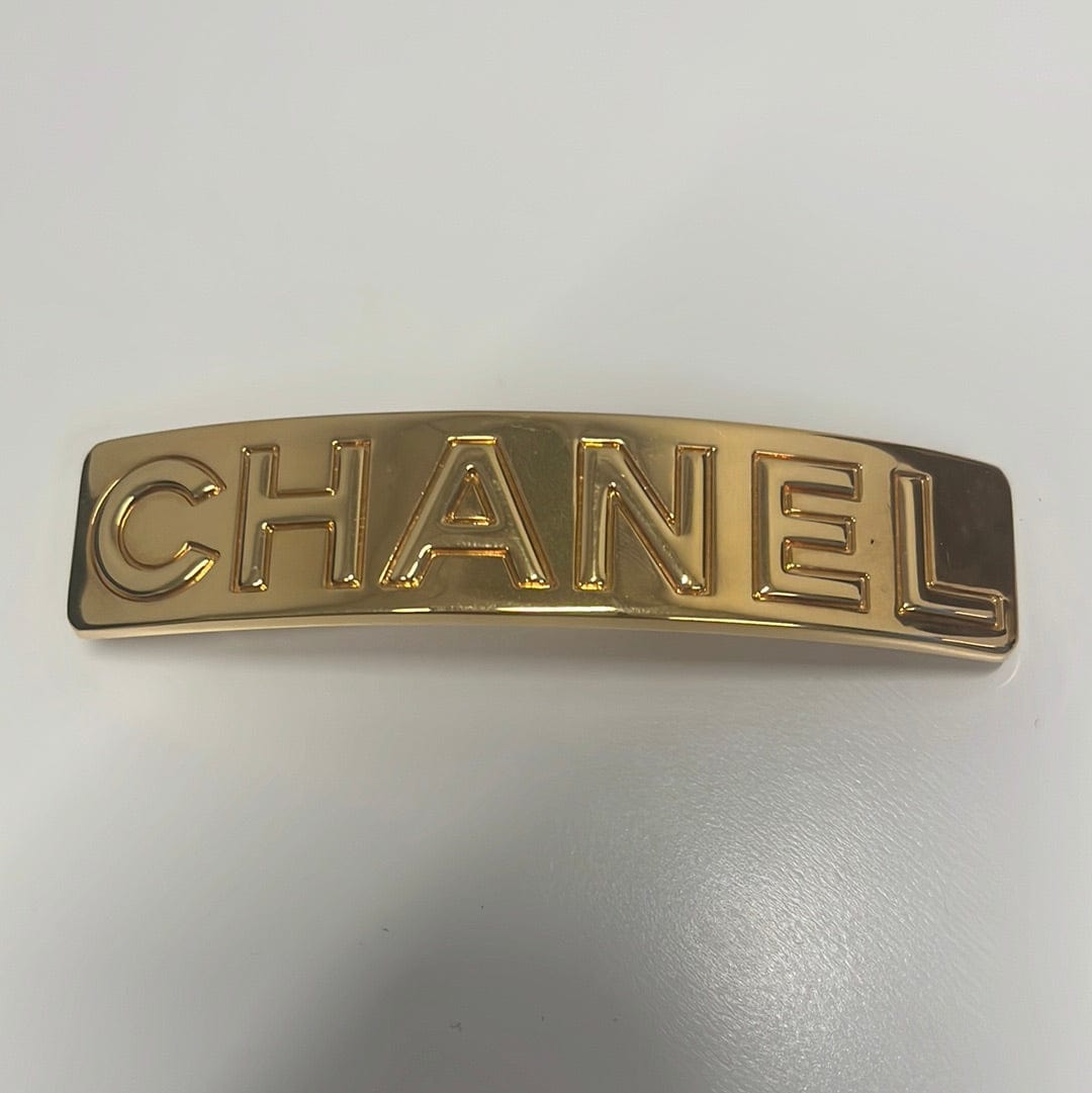 Chanel Chanel Large Gold Hair Barrette ASL8583