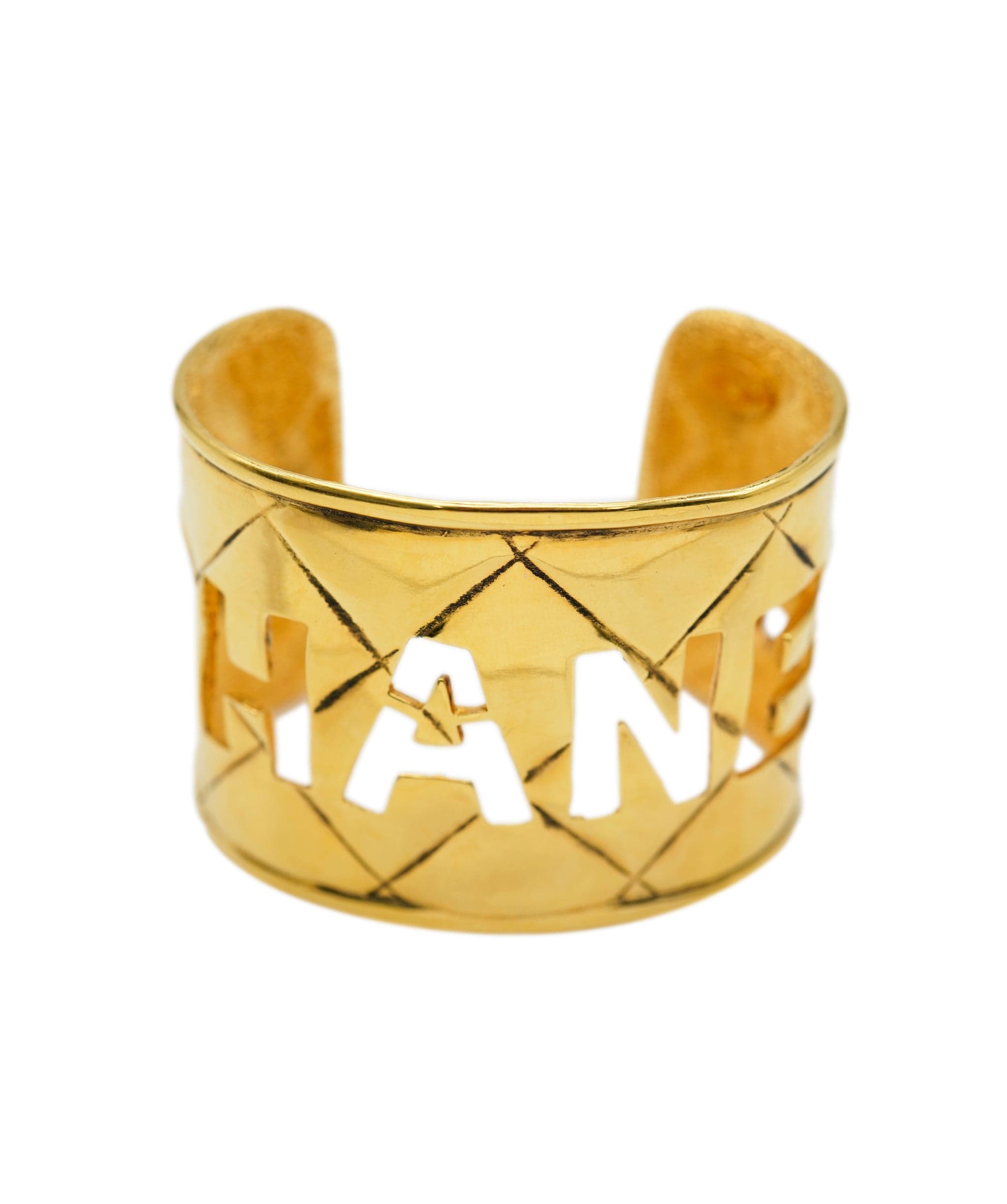 Chanel Chanel laser cut quilted cuff bangle - AJC0093