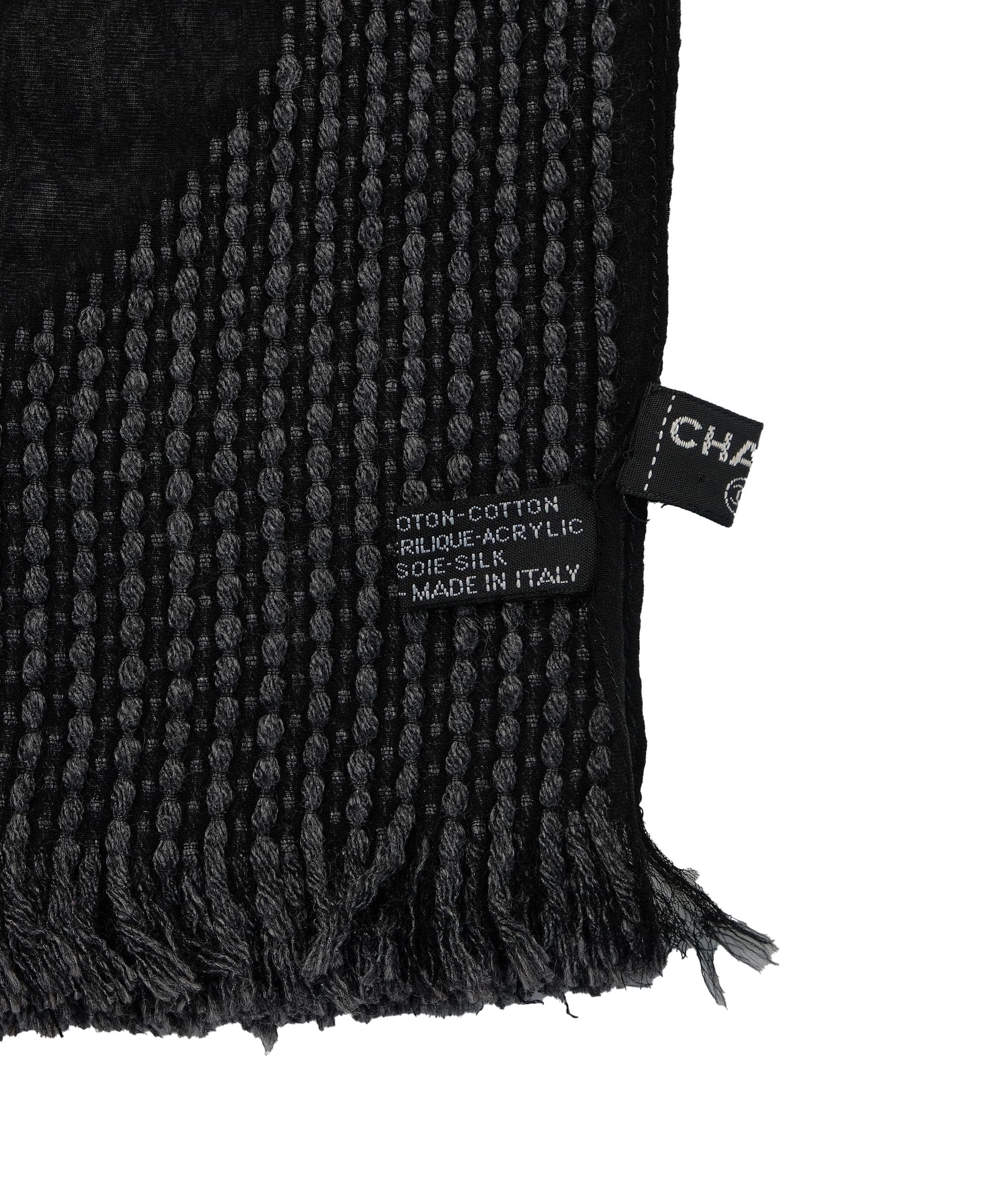 Chanel Chanel Scarf Black RJC2422