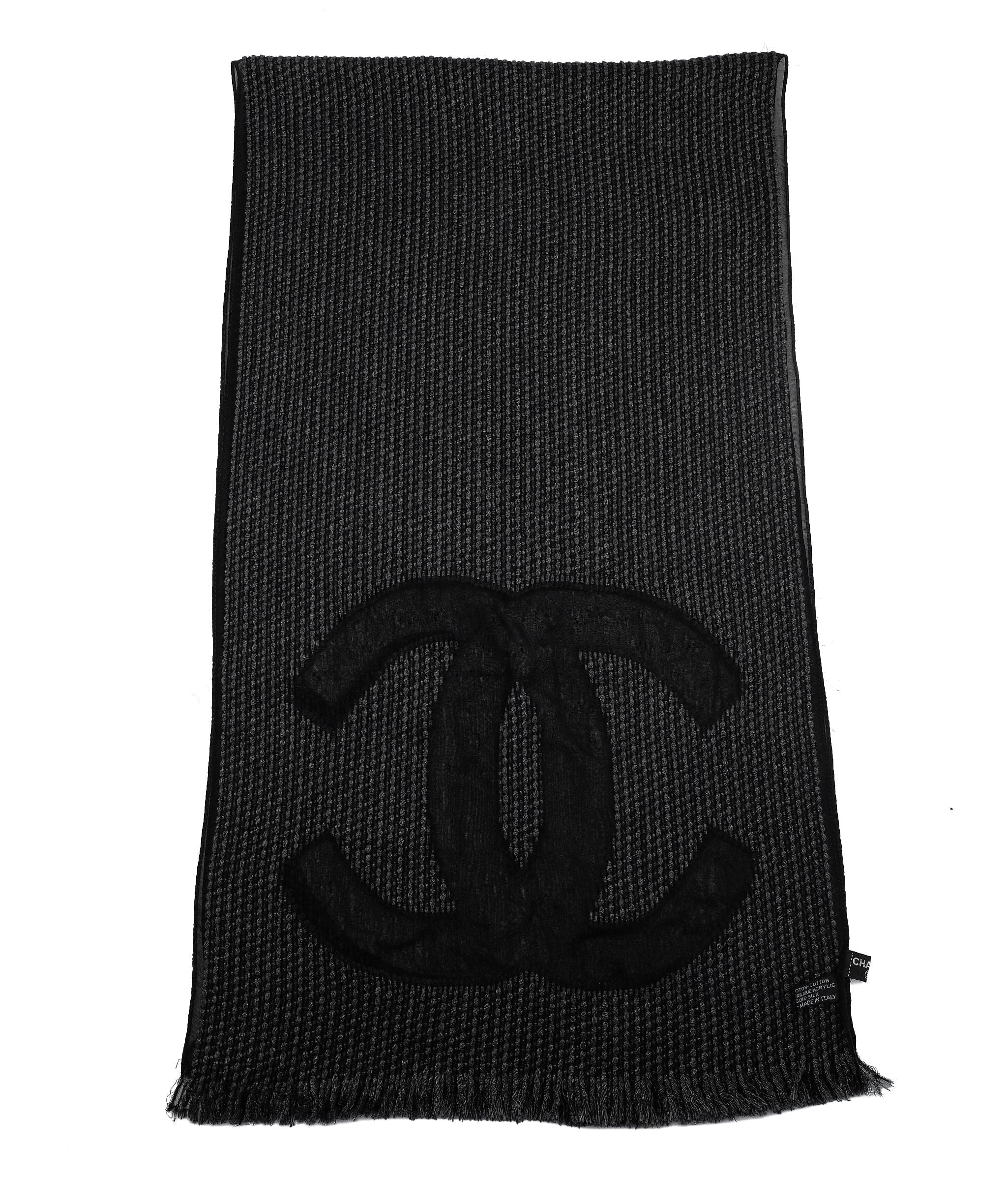 Chanel Chanel Scarf Black RJC2422