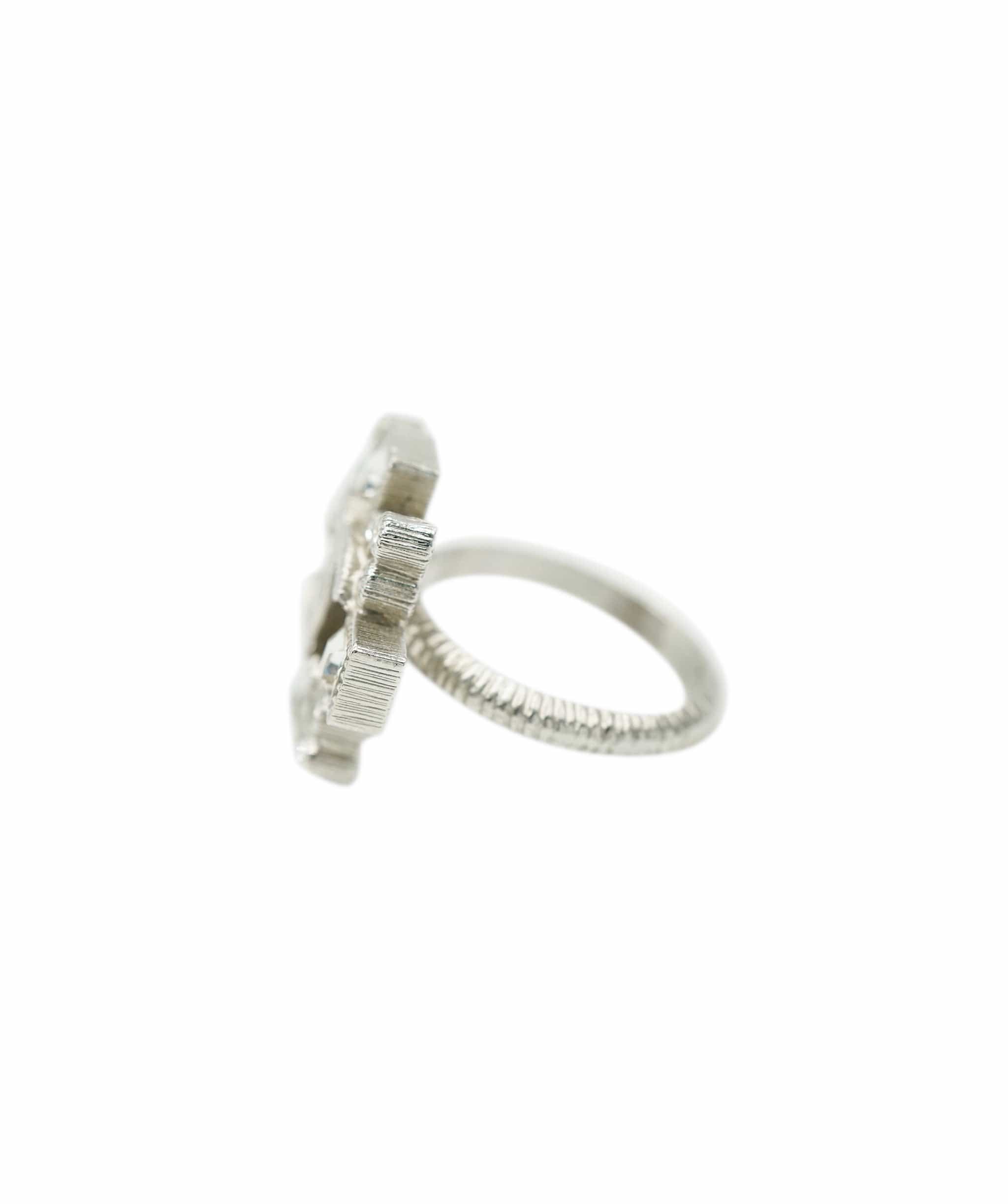 Chanel Chanel square diamonte ring CC ALC0534