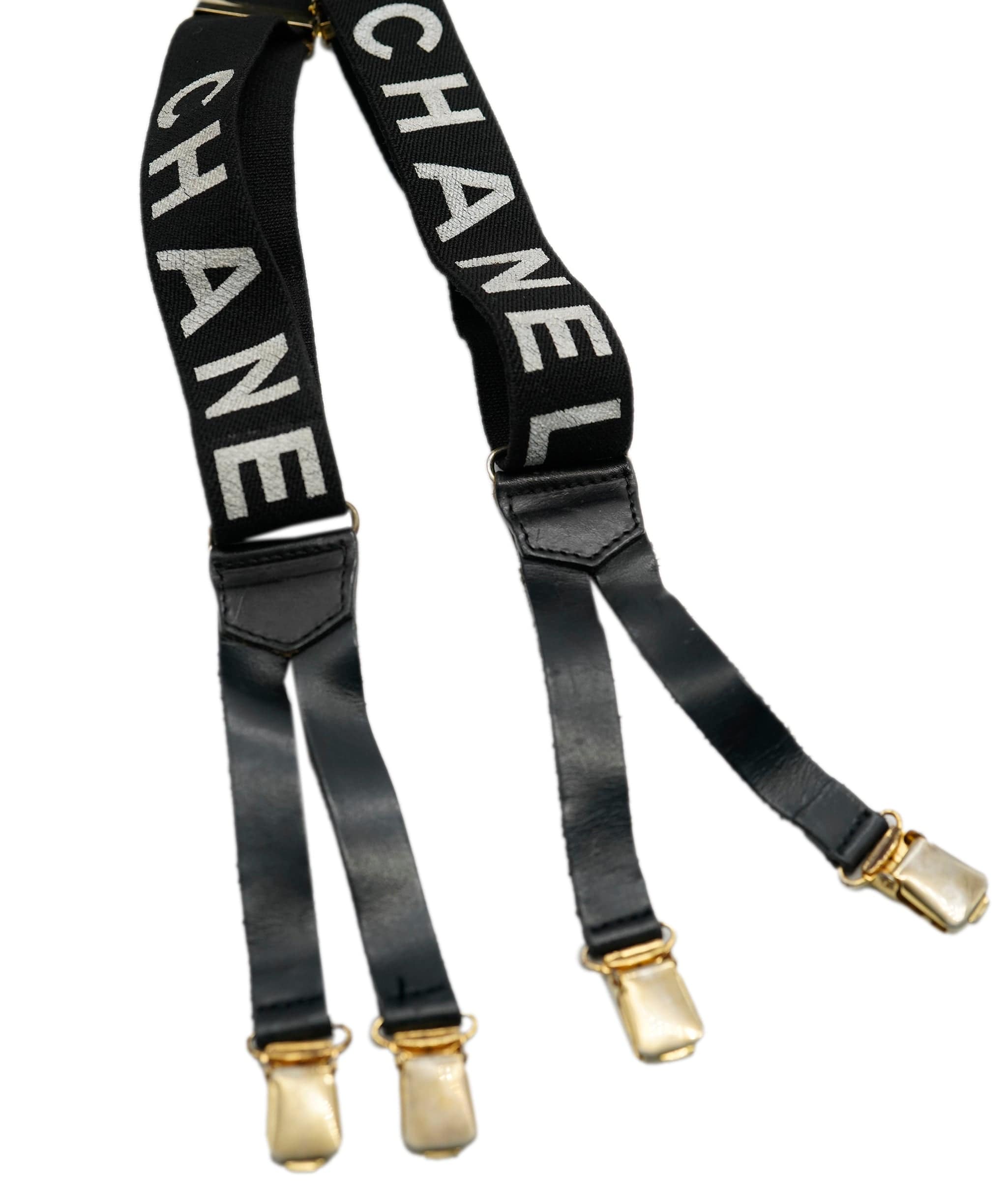 Chanel Chanel Suspenders Belt Black ASL8600