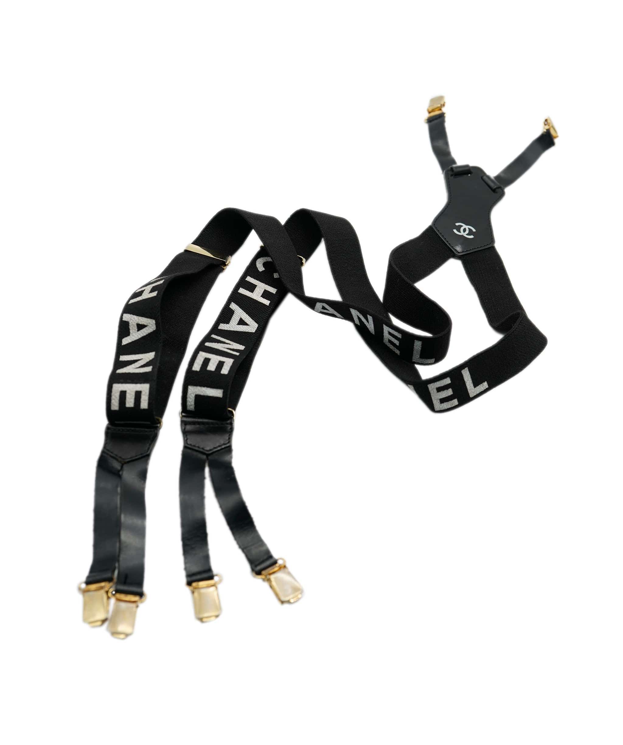 Chanel Chanel Suspenders Belt Black ASL8600