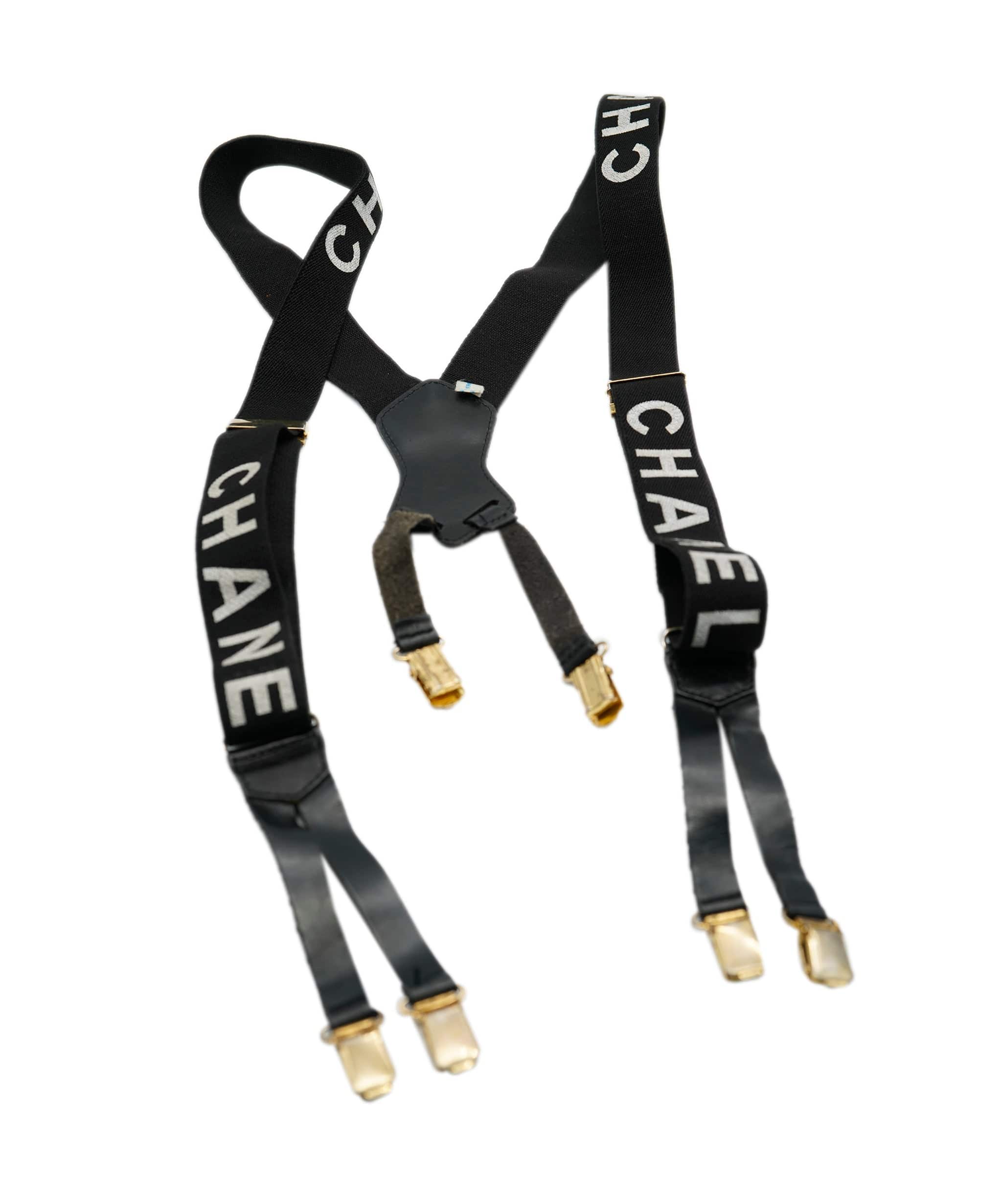 Chanel Chanel Suspenders Belt Black ASL8600