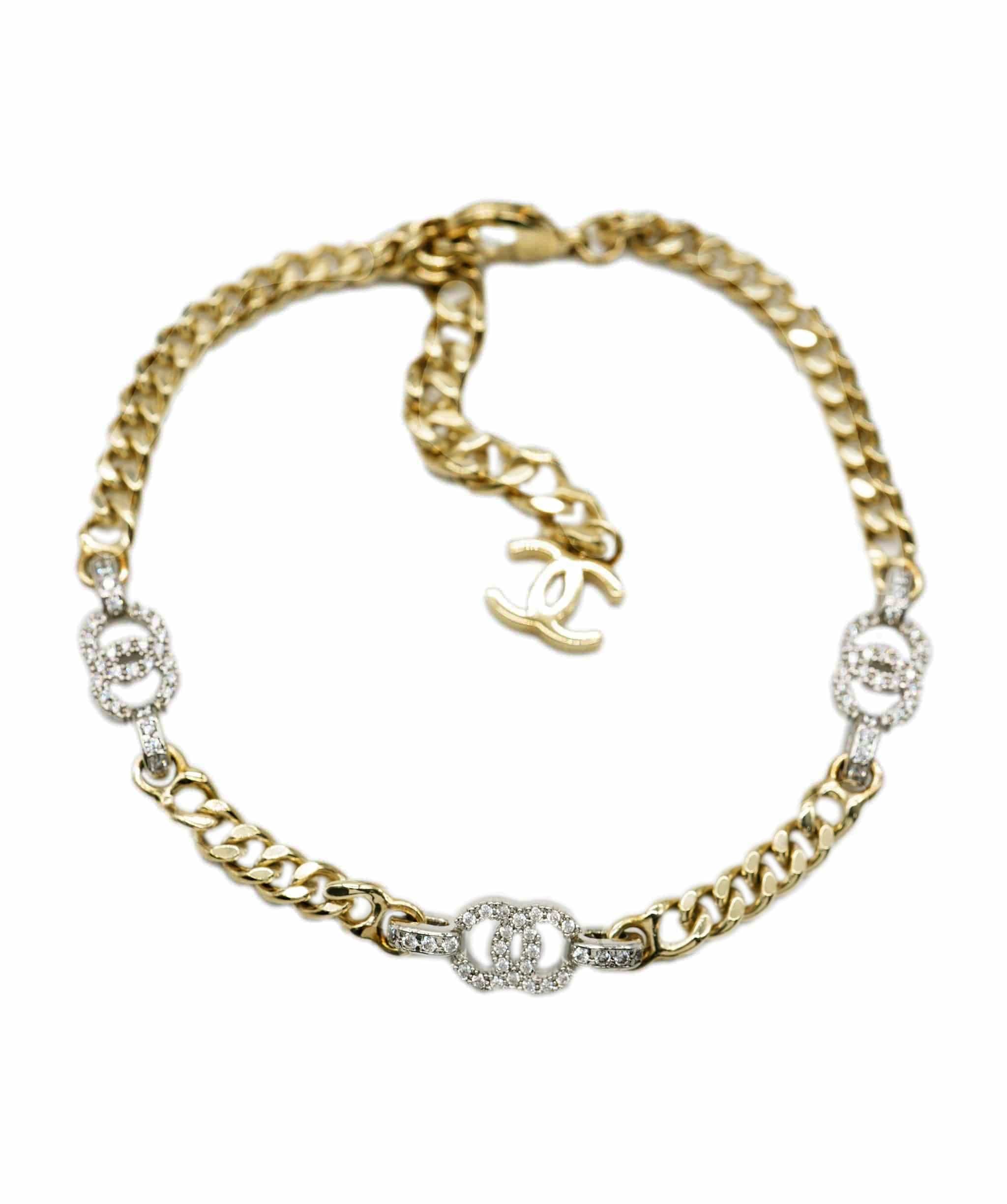 Chanel Chanel triple cc crystal choker ALC0864