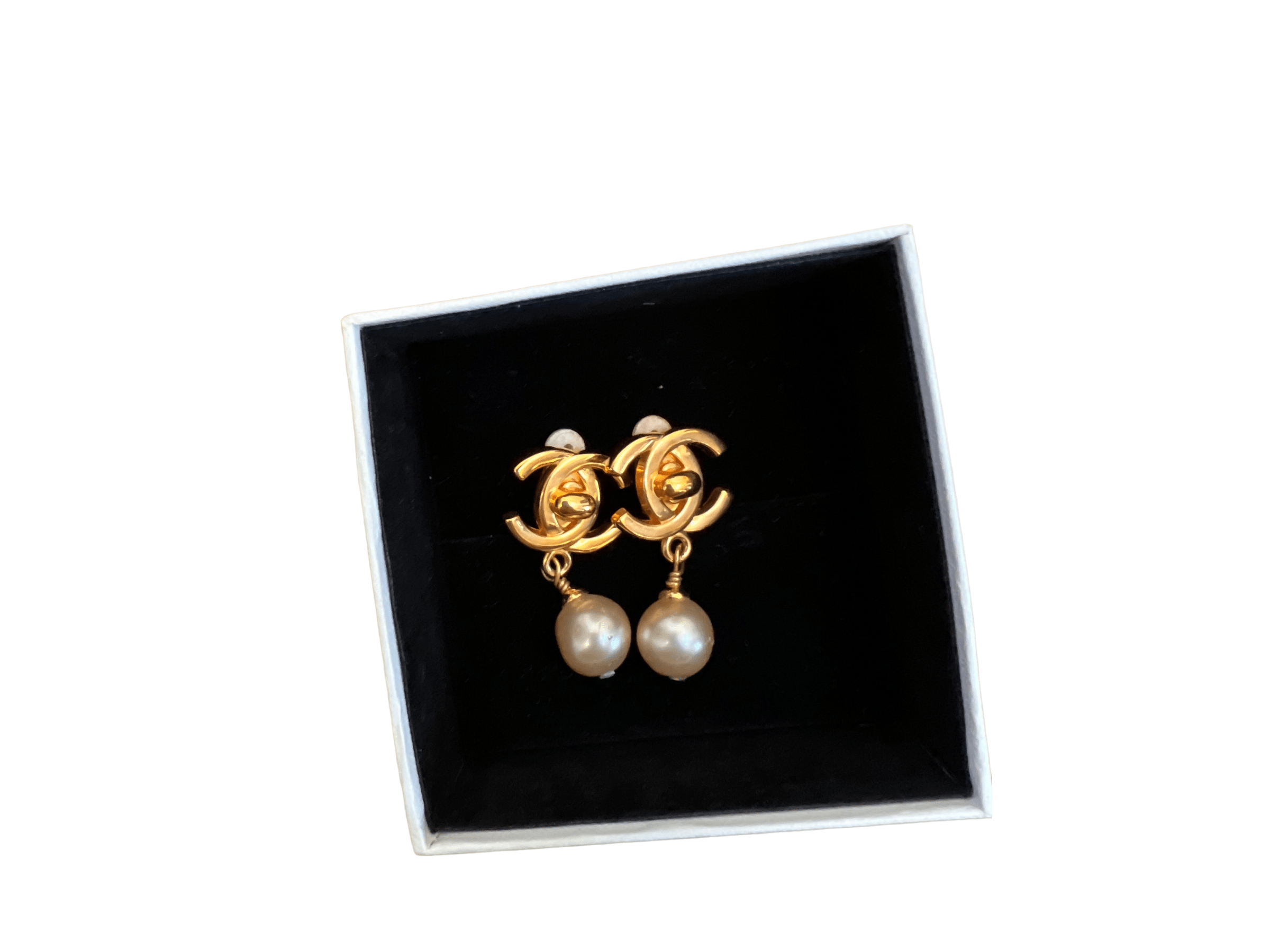 Chanel Chanel Turnlock Pearl Drop Earrings UKL1332