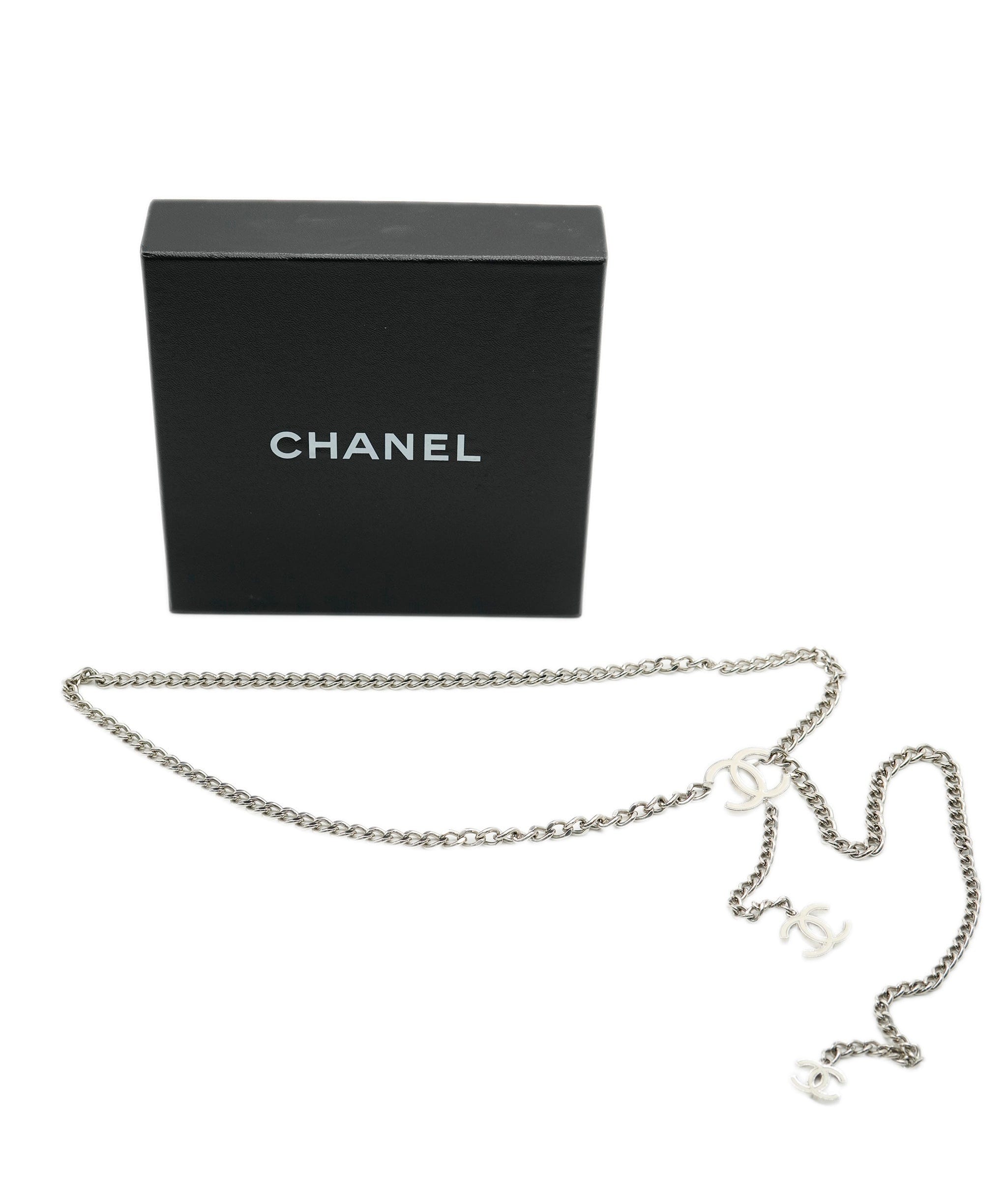 Chanel Chanel white enamel silver chain belt  - AJC0388