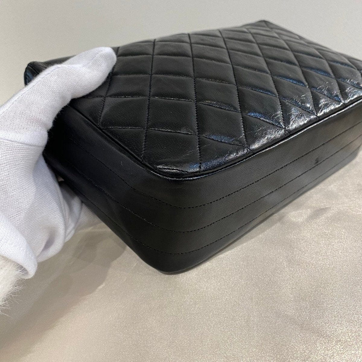 *AUCTION* Chanel Vintage Half Moon Black Lambskin GHW #0