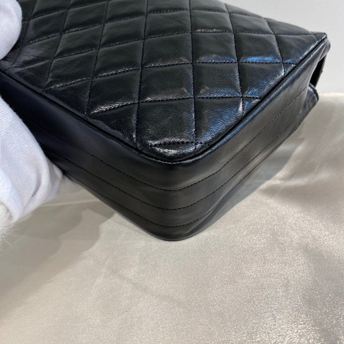 *AUCTION* Chanel Vintage Half Moon Black Lambskin GHW #0