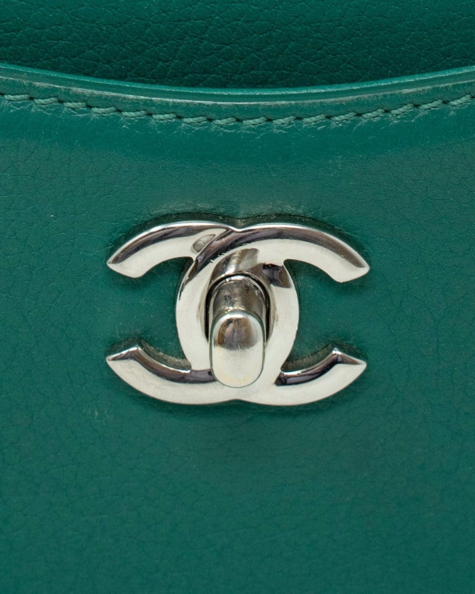 27. Lp x christos Chanel Teal small tote Silver hardware - ADL1735