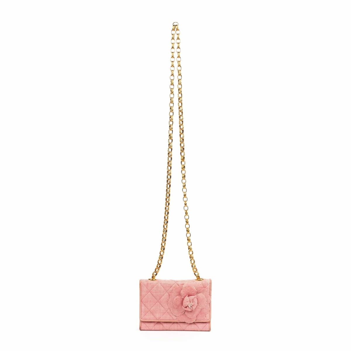 45. Lp x Christos Chanel Pink Camellia Canvas WOC - AWL2151