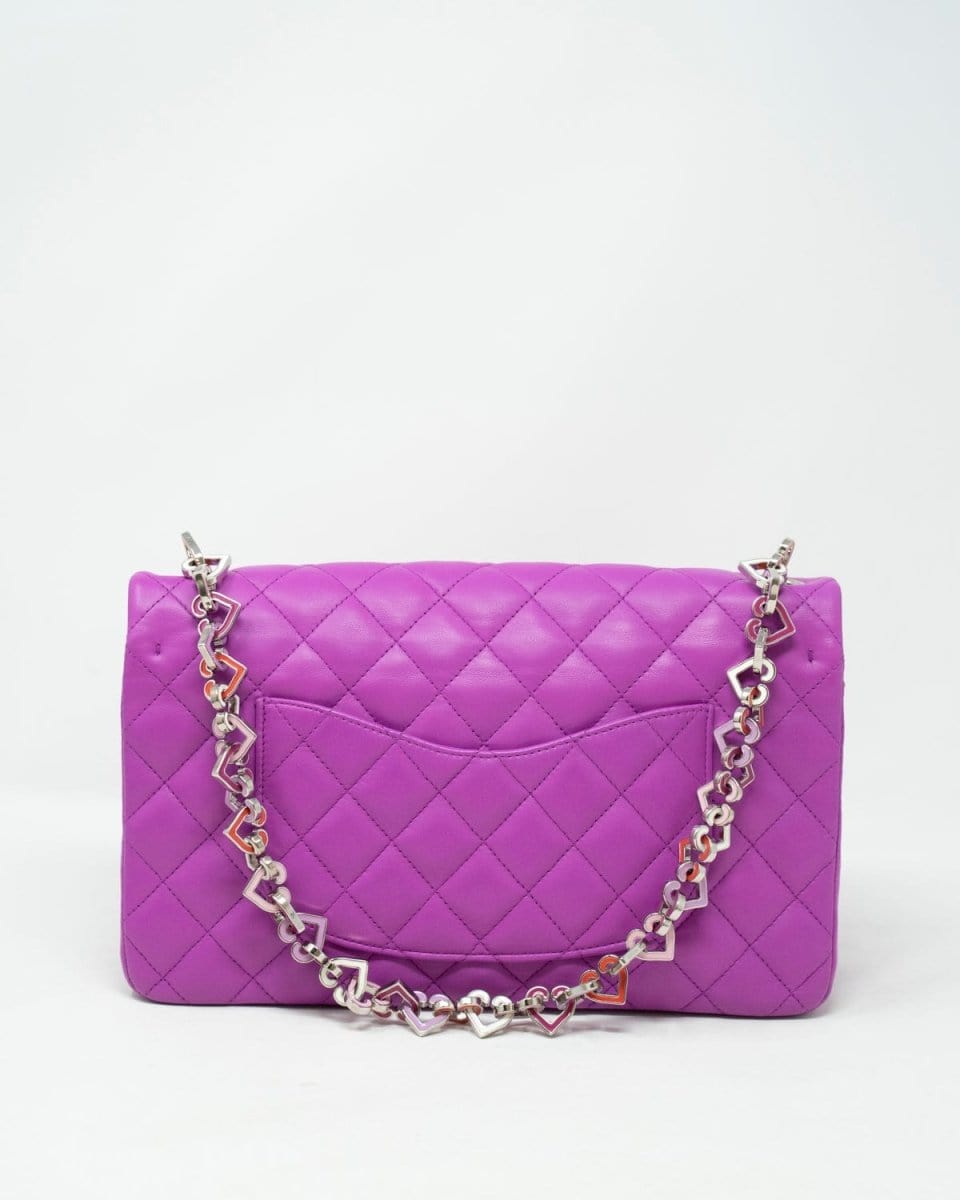 57. LP X C Chanel Purple Valentine Medium Classic Single Flap Bag - ASL2130