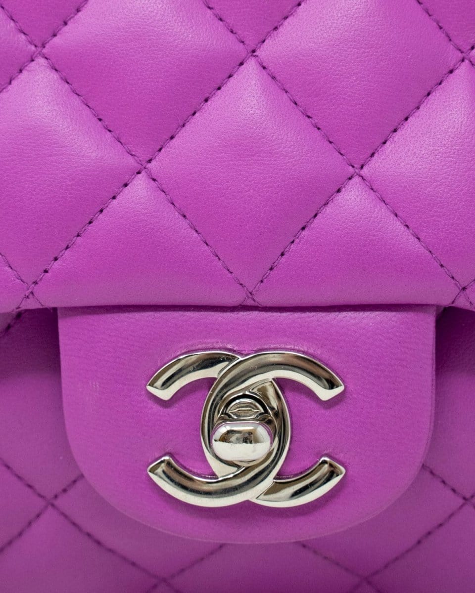 57. LP X C Chanel Purple Valentine Medium Classic Single Flap Bag - ASL2130