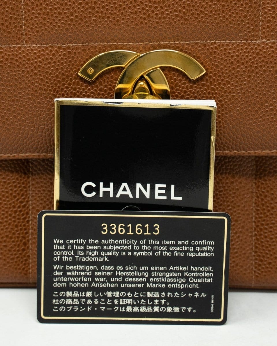 68. LP X C Chanel Rare Vintage Caramel Vertical Kelly Bag - ASL2169