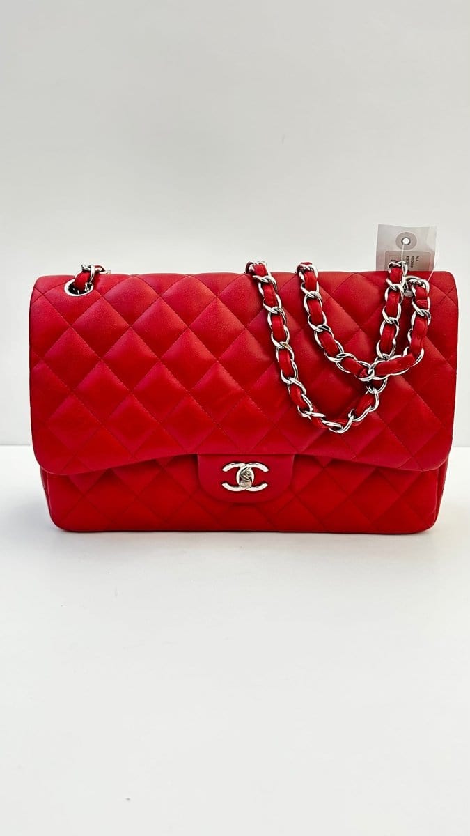 82907 Chanel Red Jumbo Double Flap