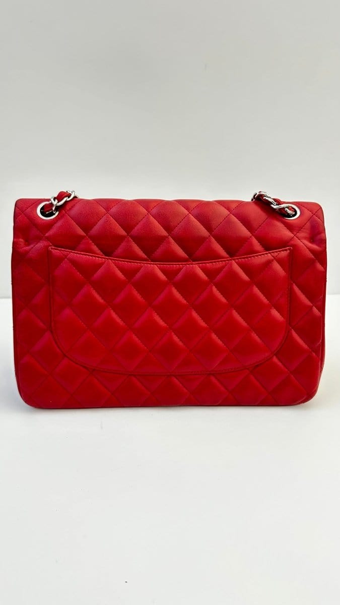 82907 Chanel Red Jumbo Double Flap