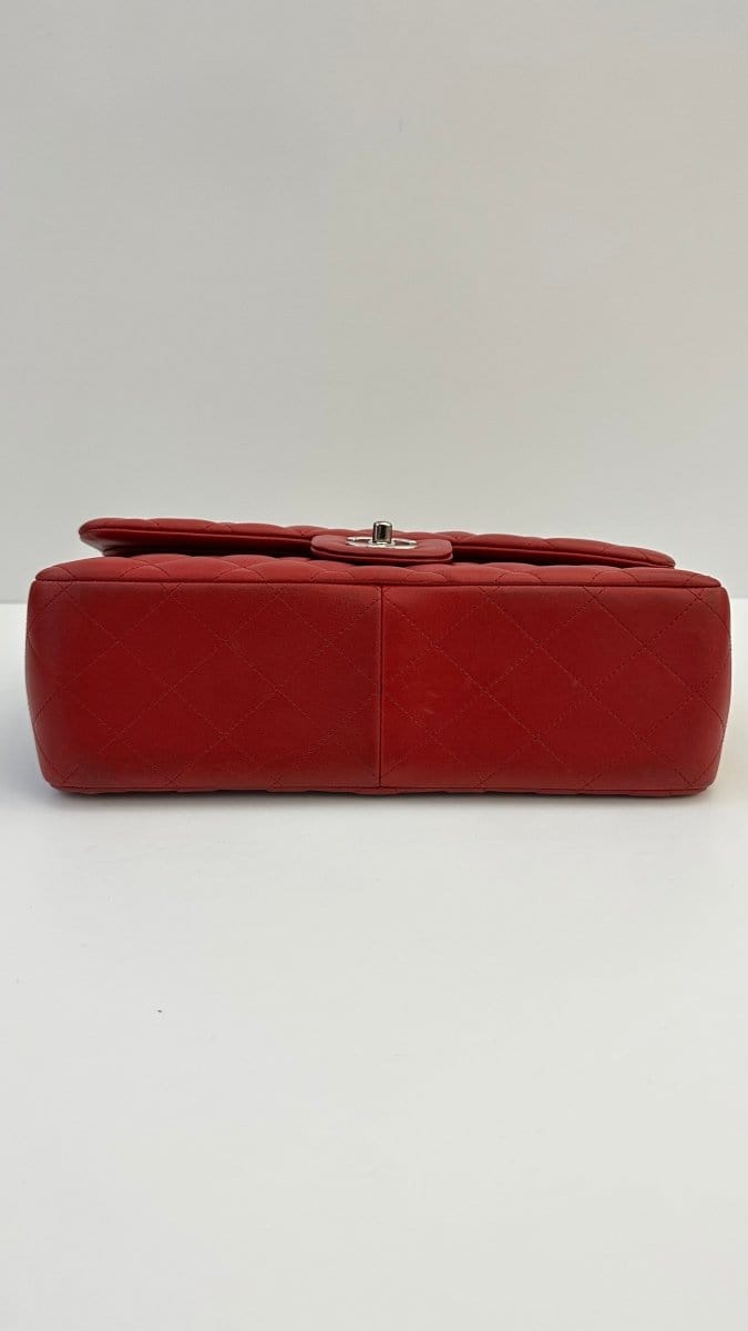 82907 Chanel Red Jumbo Double Flap