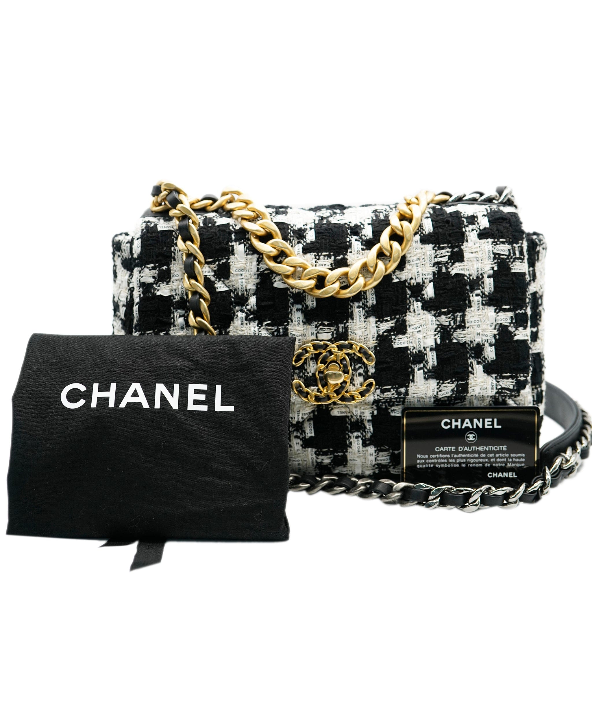 Chanel Chanel 19 Tweed Ribbon Houndstooth ALC0767