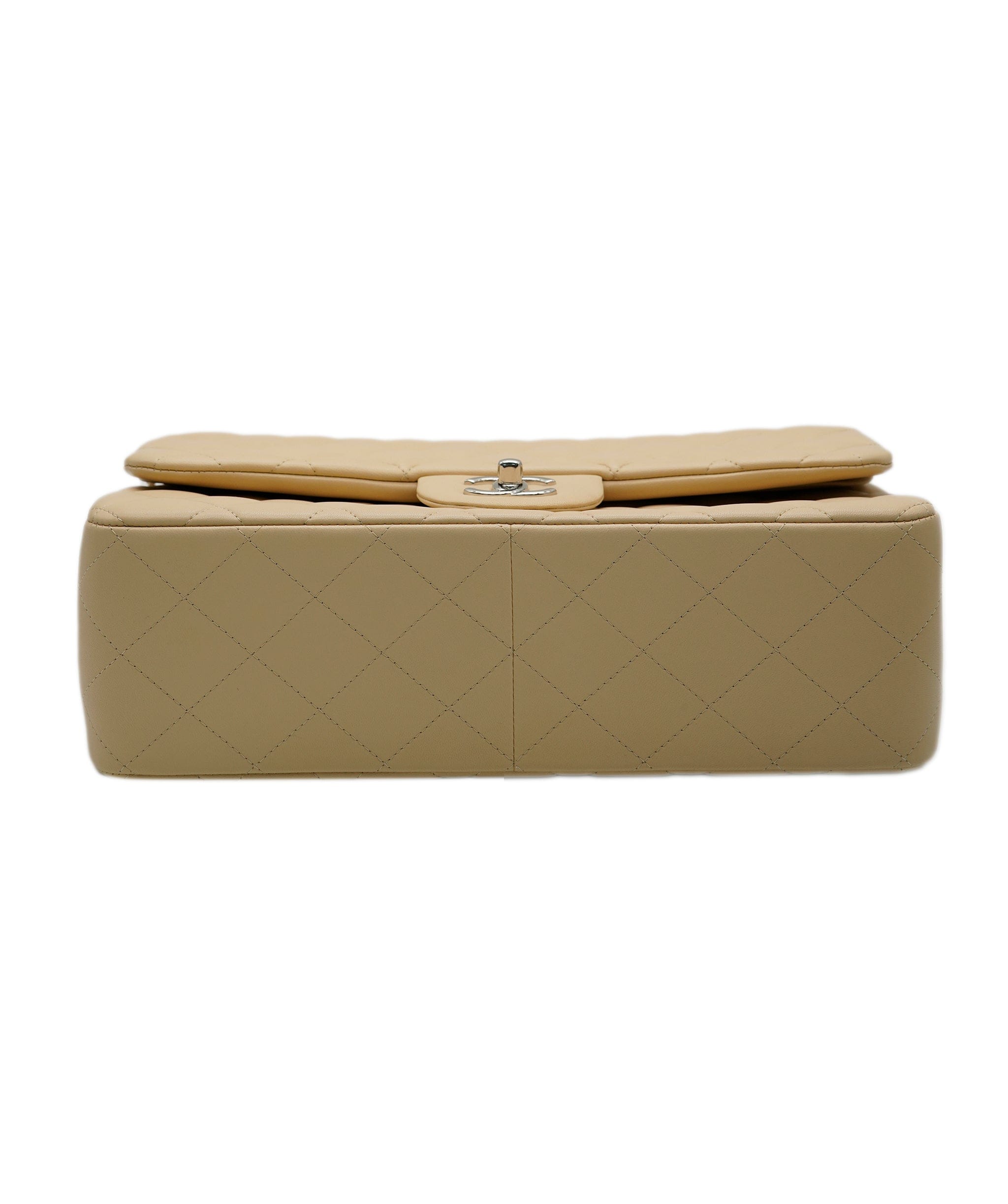 Chanel Chanel Beige Lambskin Jumbo SHW  ALC0832