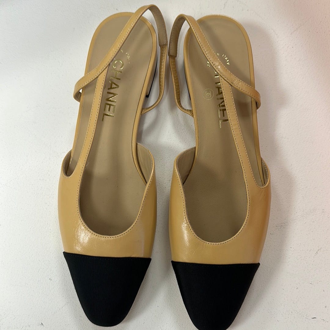 Chanel Chanel beige slingbacks size 40 - AJC0125