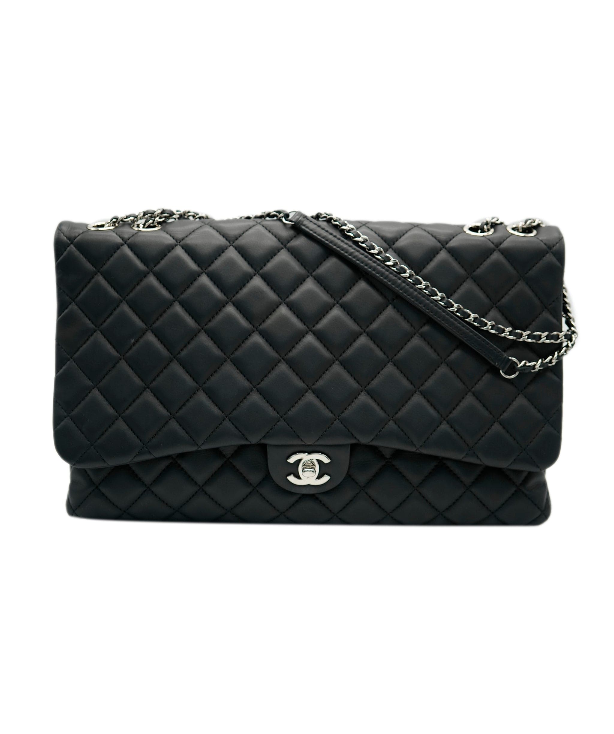 Chanel Chanel Black Calfskin XL Flap Bag ASL8189