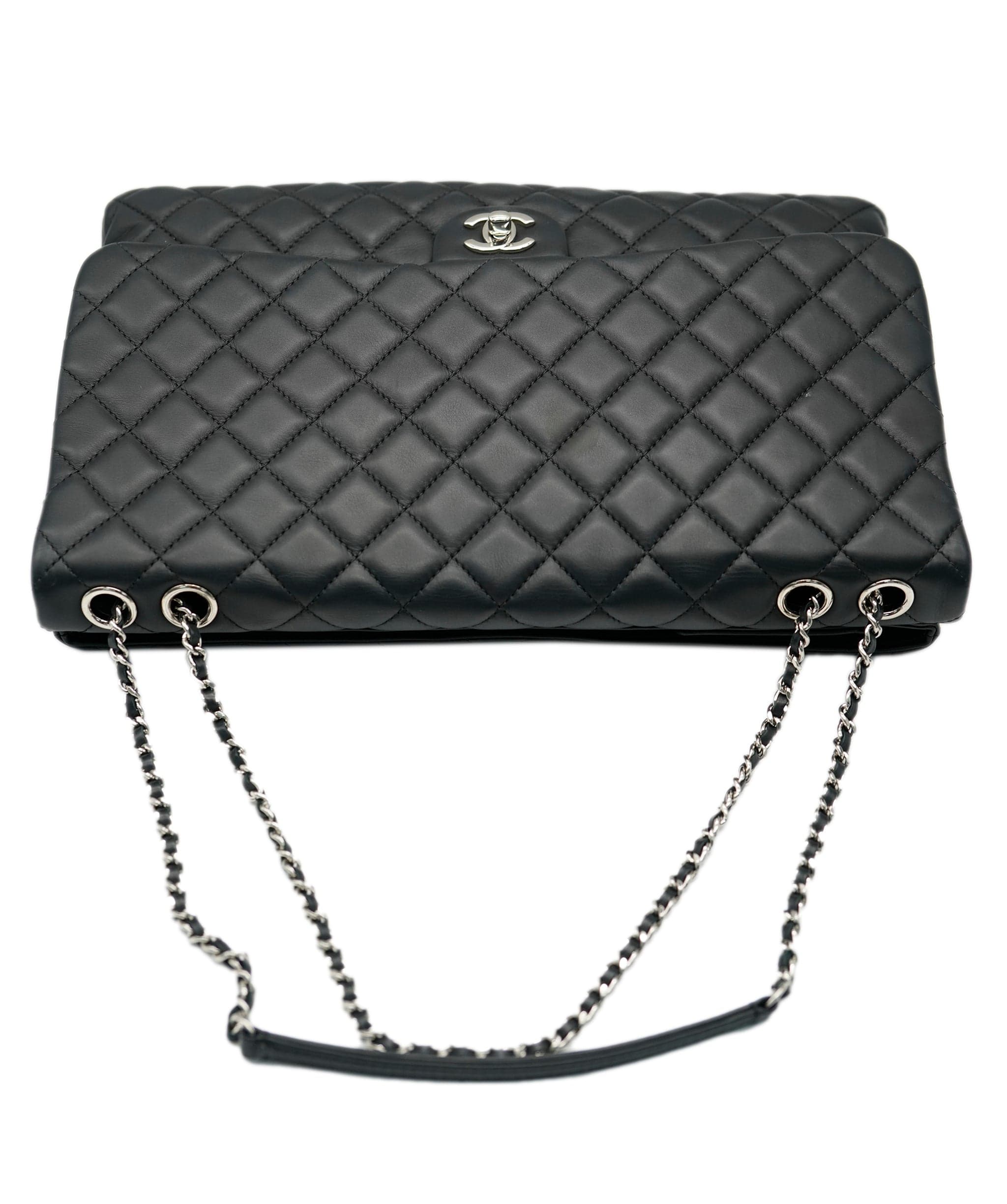 Chanel Chanel Black Calfskin XL Flap Bag ASL8189