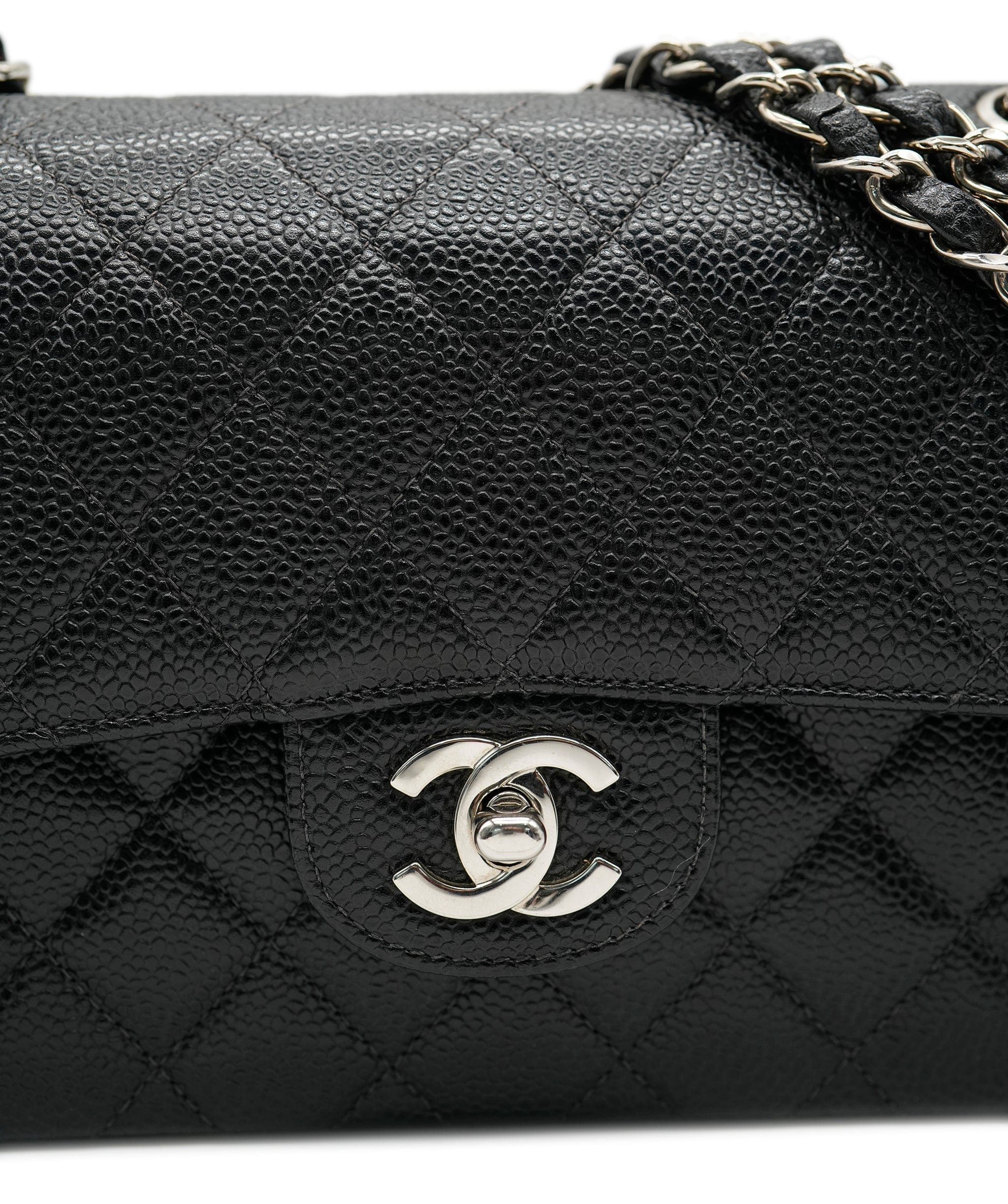 Chanel Chanel Black Caviar Flap Bag  SHW Series 6 ASL10197