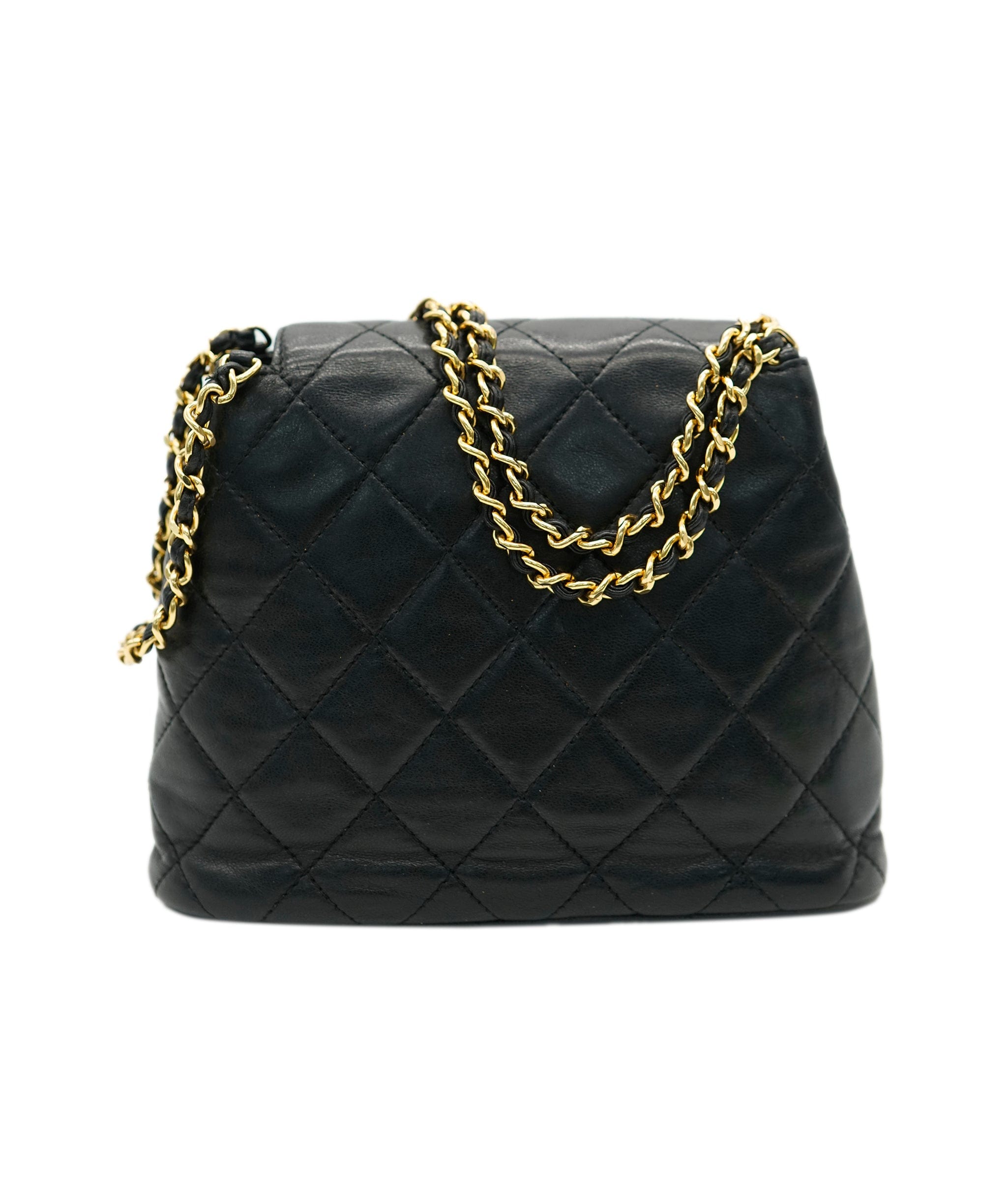 Chanel Chanel black chain shoulder bag lambksin  AVC2131