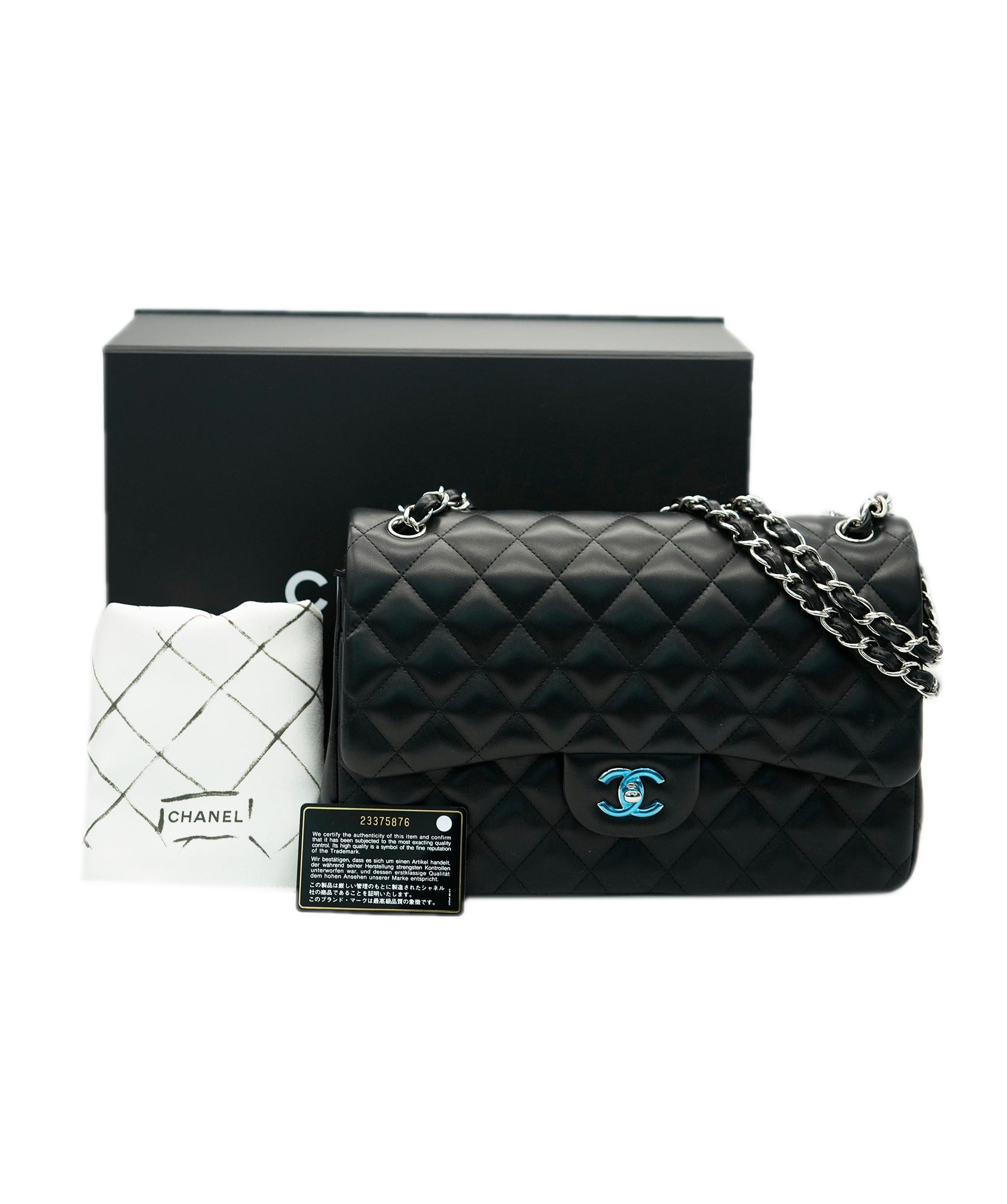 Chanel Chanel Black Jumbo Lambskin with SHW ALC1765