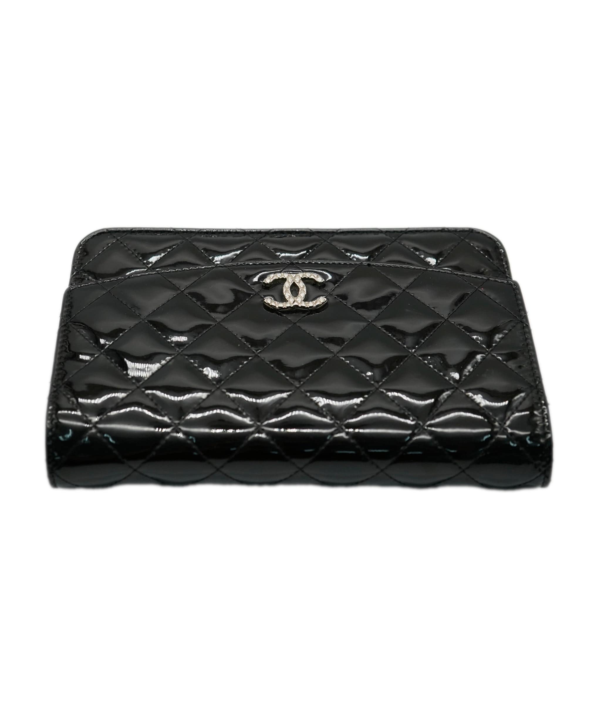 Chanel Chanel Black Patent Leather Brilliant Wallet on Chain ASC2106