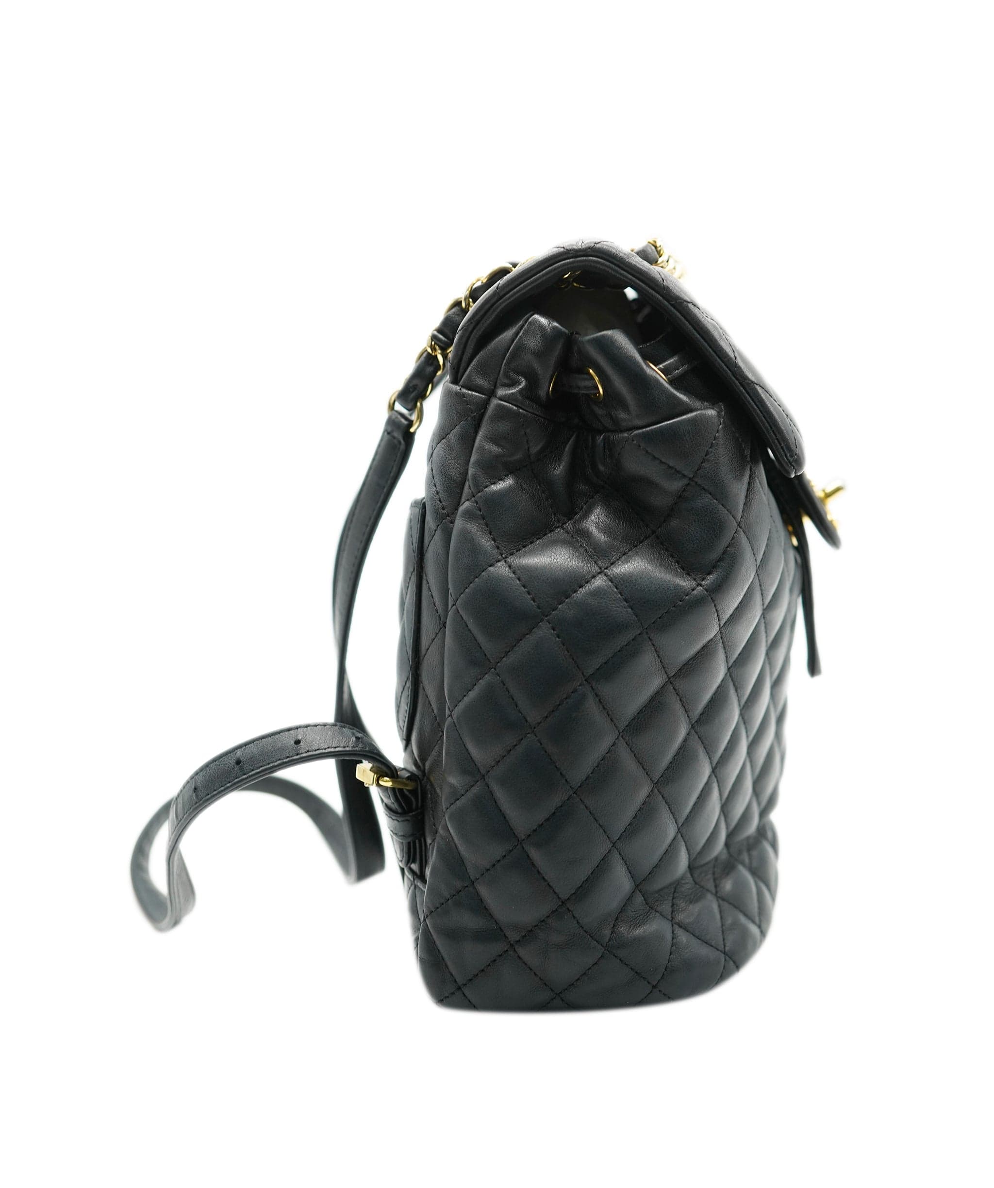 Chanel Chanel Black Quilted Lambskin Urban Spirit Backpack ABC0803